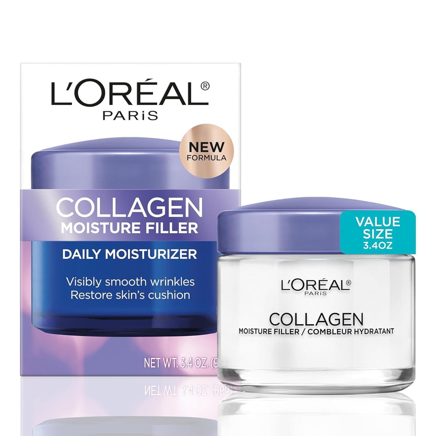 L’Oreal Paris Collagen Moisture Filler Anti-Aging Face Moisturizer, 3.4 Oz