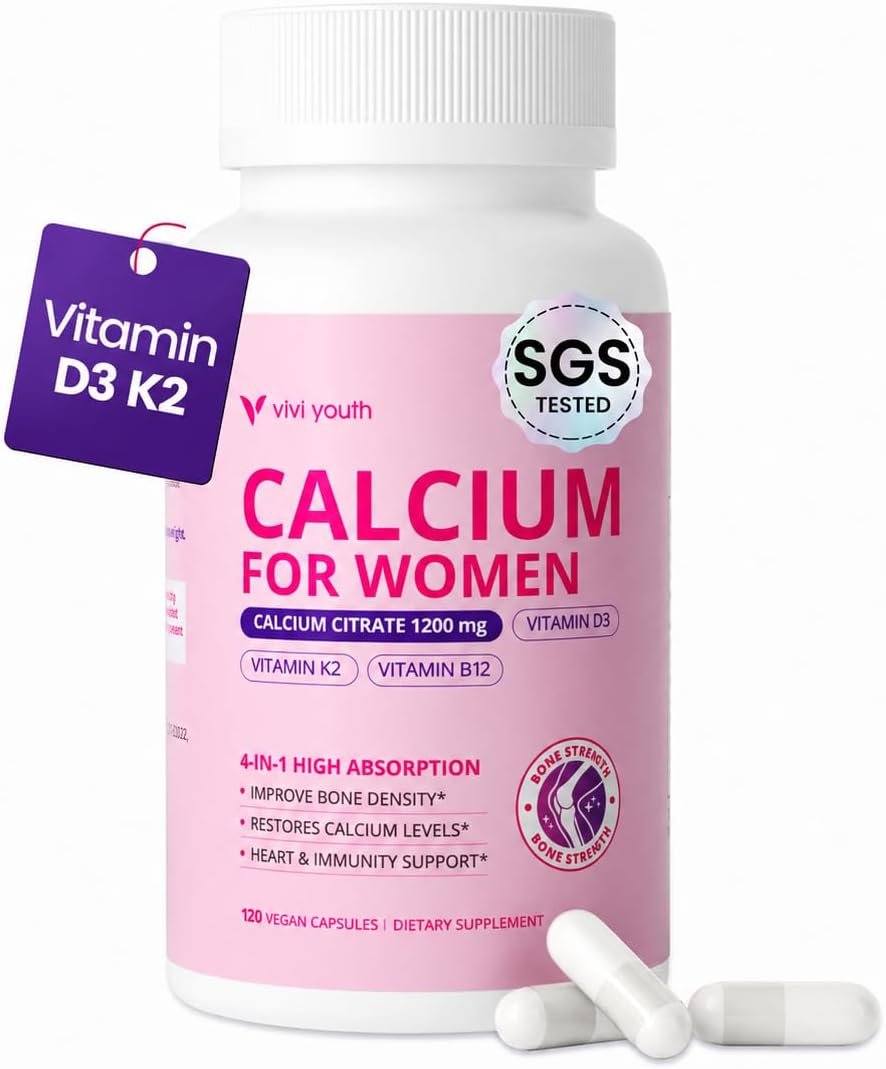 Calcium Supplements for Women – Calcium 1200 mg with Vitamin D3