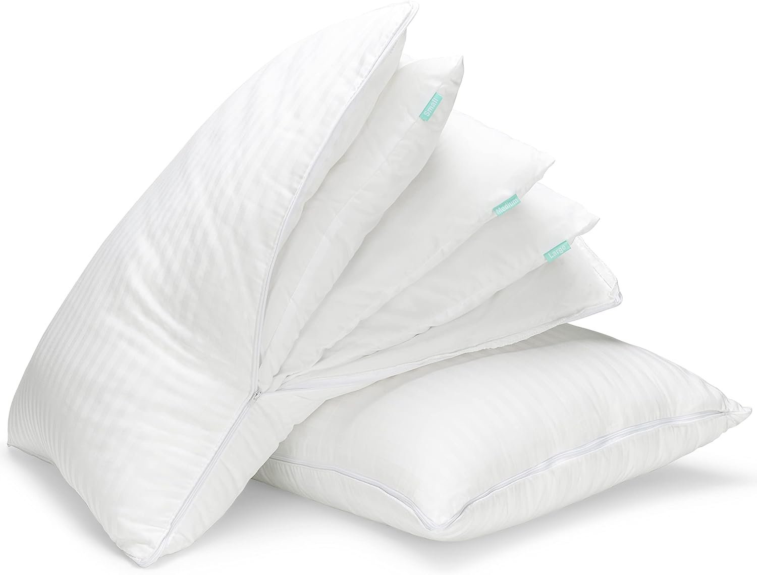 EverSnug Adjustable Layer Luxury Set of 2 Pillows for Side, Front & Back Sleepers, Cooling Hotel Pillows with 3 Layers, Down Alternative Pillow (Standard/Queen)