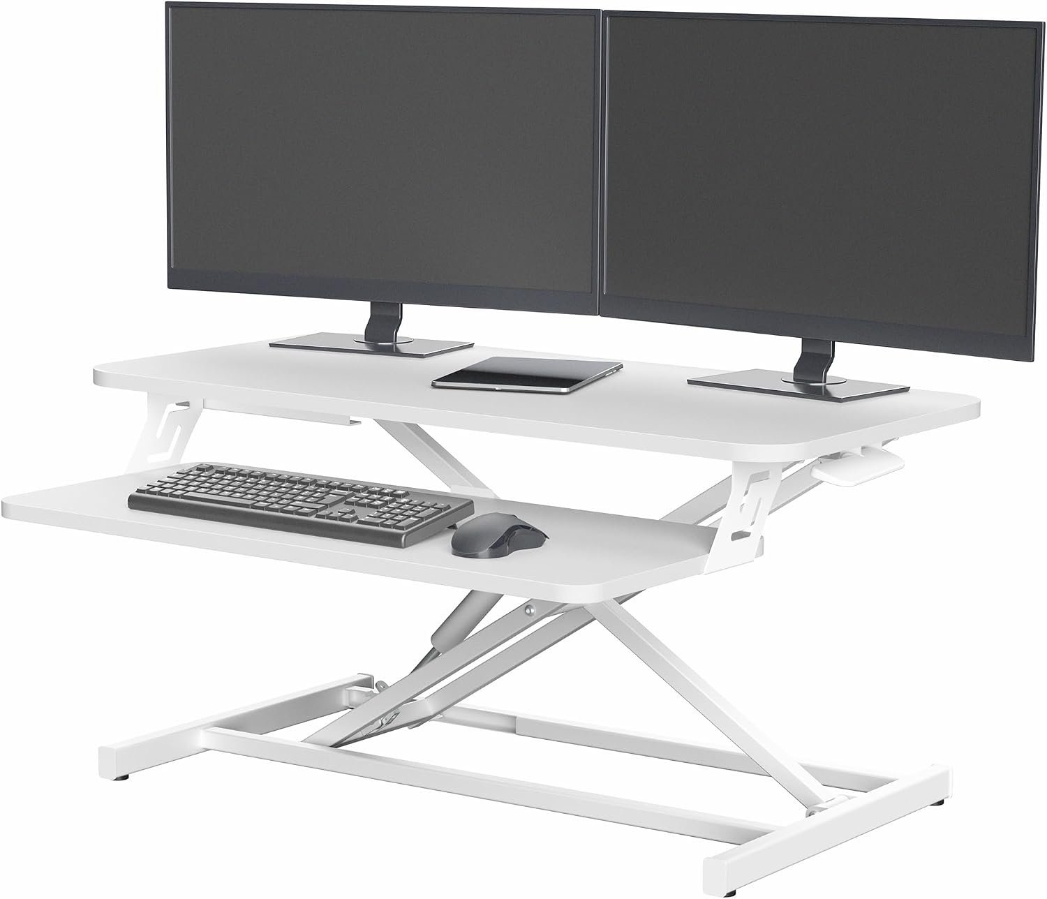 VIVO White 32 inch Standing Desk Riser, DESK-V000SW