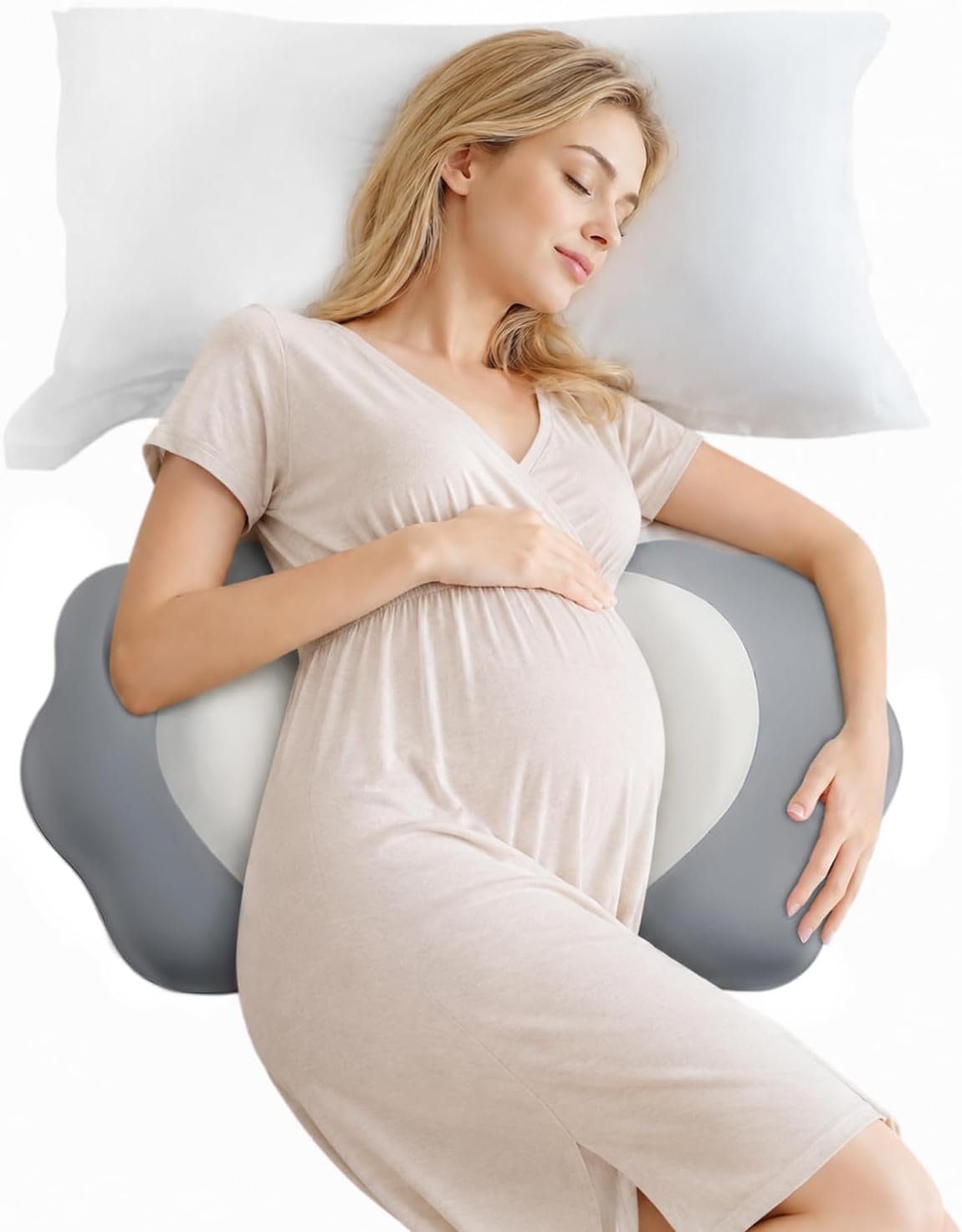 DONAMA Memory Foam Pregnancy Pillow for Sleeping, Cooling Maternity Pillow