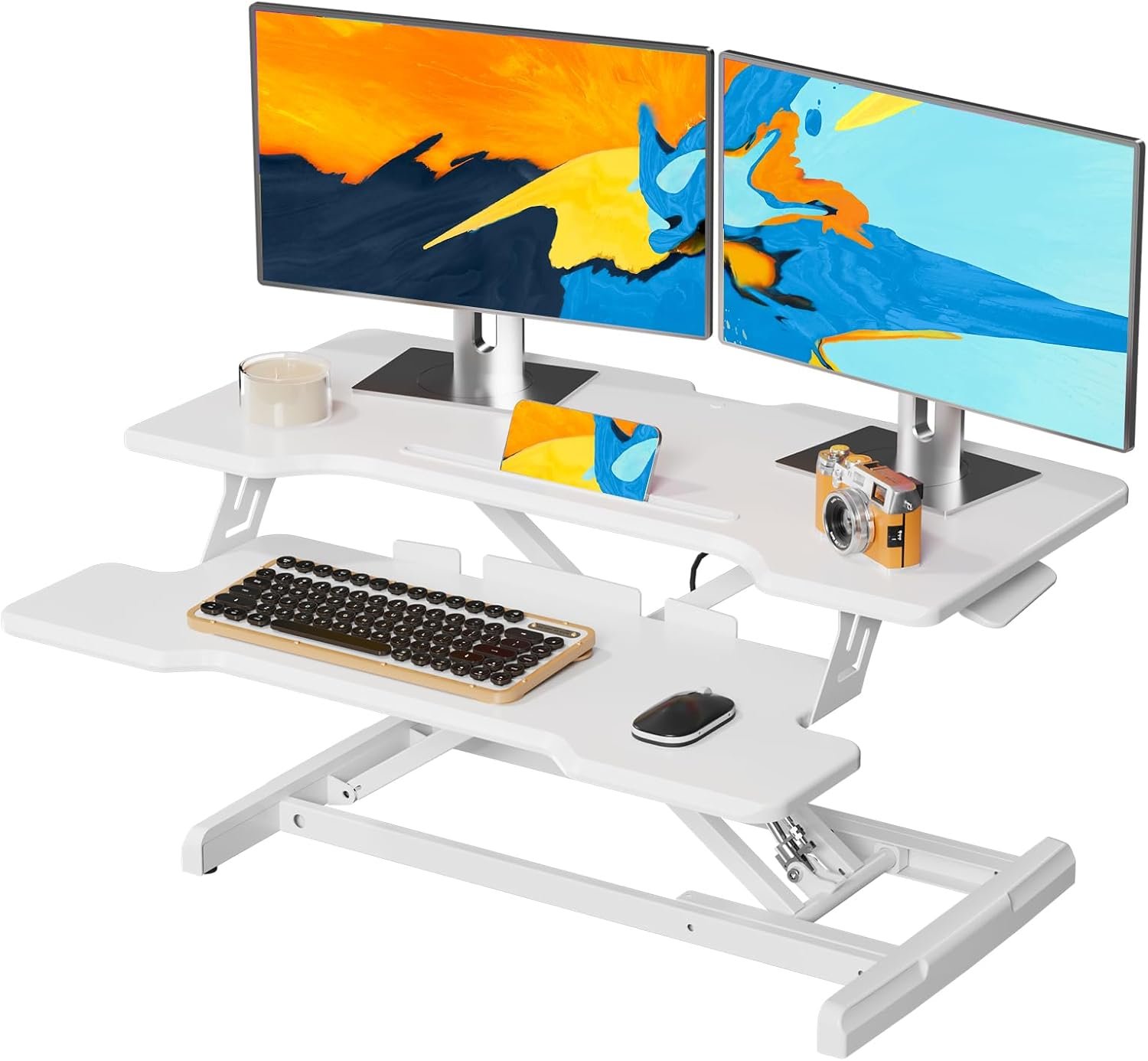 32″ Standing Desk Converter, Quick Sit to Stand Desk Riser