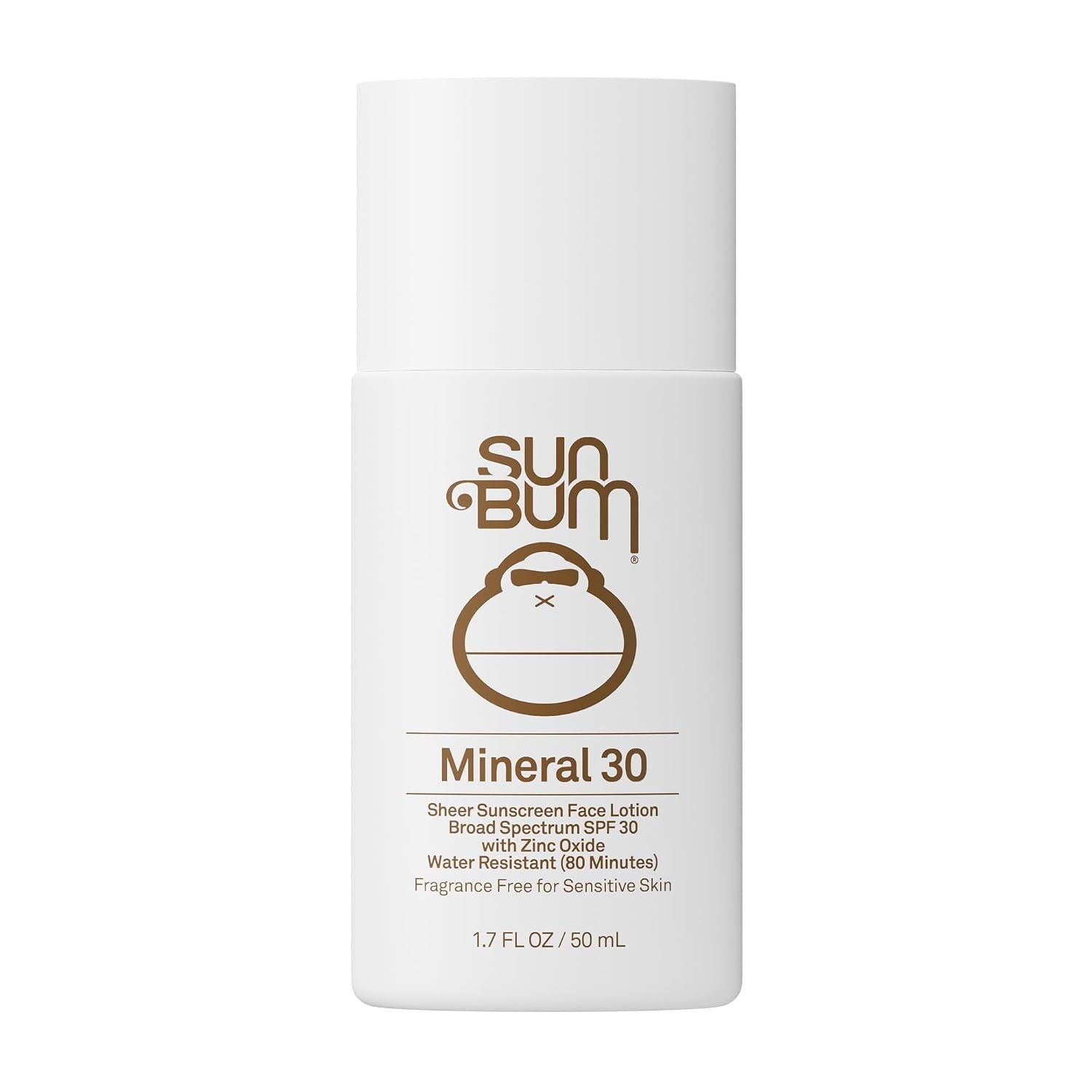 Sun Bum Mineral SPF 30 Face Sunscreen Lotion – Travel Size, 1.7 oz