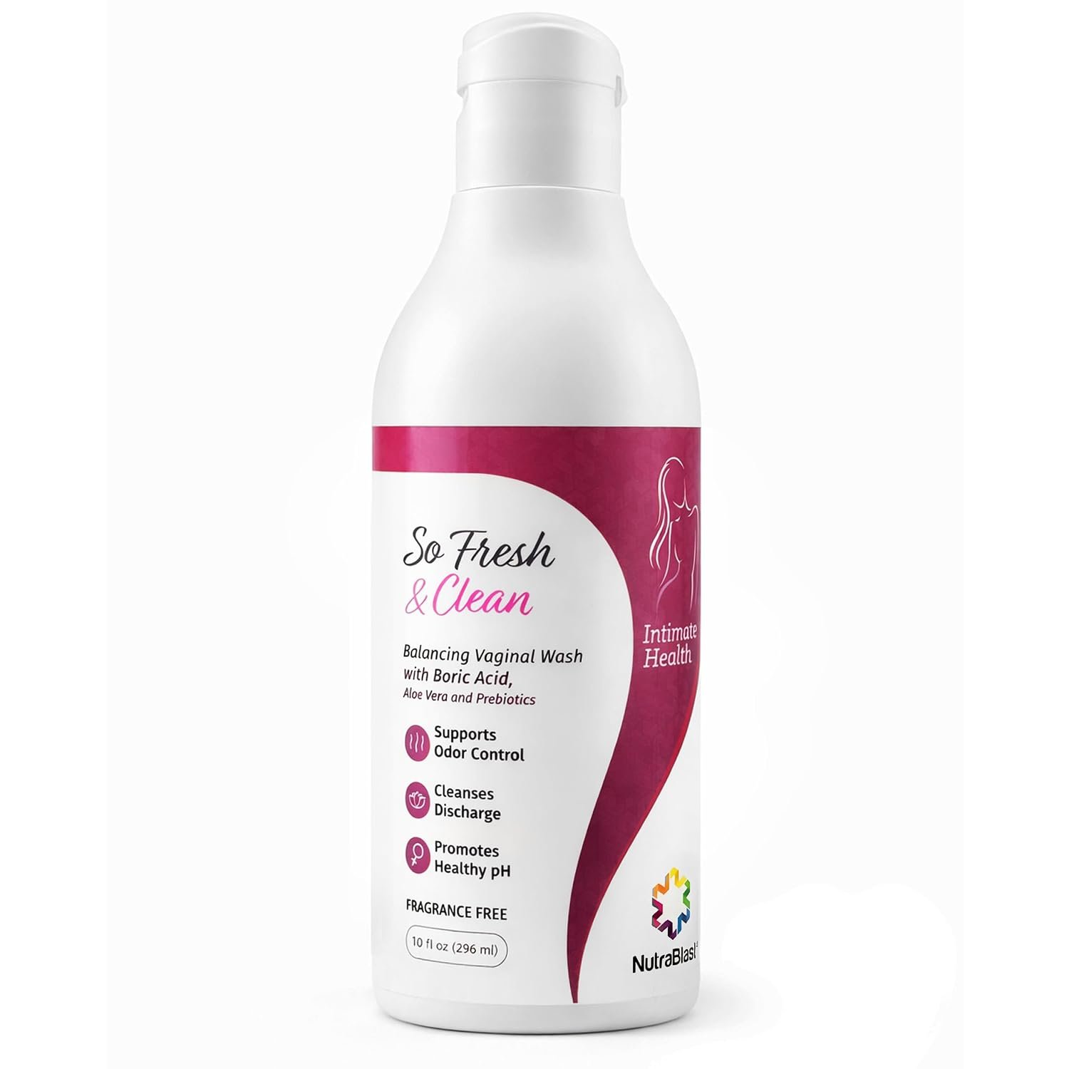 NutraBlast So Fresh & Clean Feminine Wash with Boric Acid, 10 fl oz