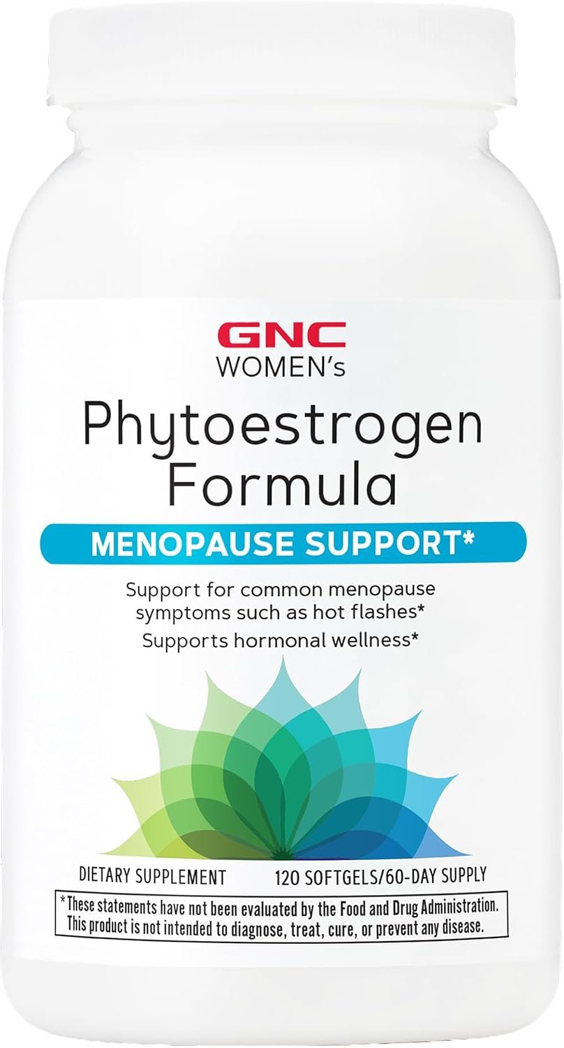 GNC Women’s Phytoestrogen Formula, Menopause Symptom Relief, 120 Softgels