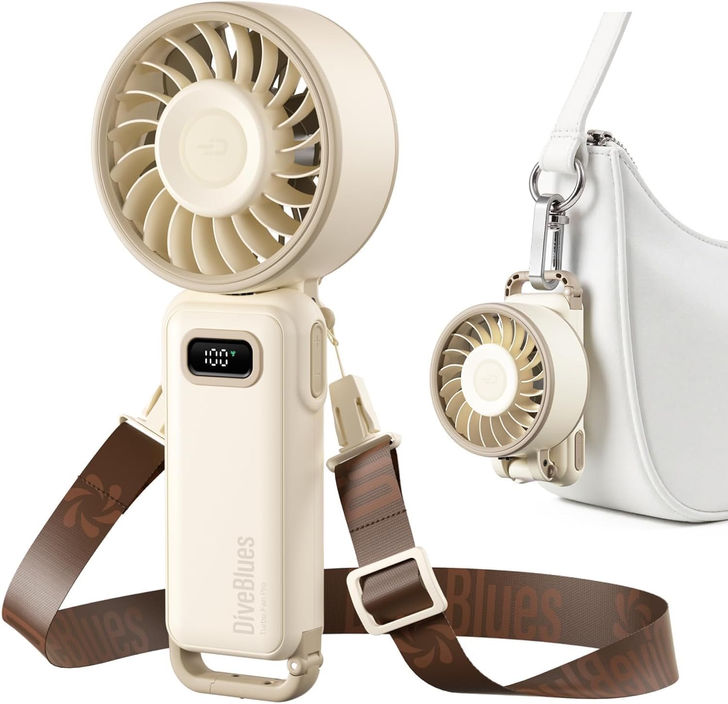 Diveblues Portable Handheld Fan D6036 Cream