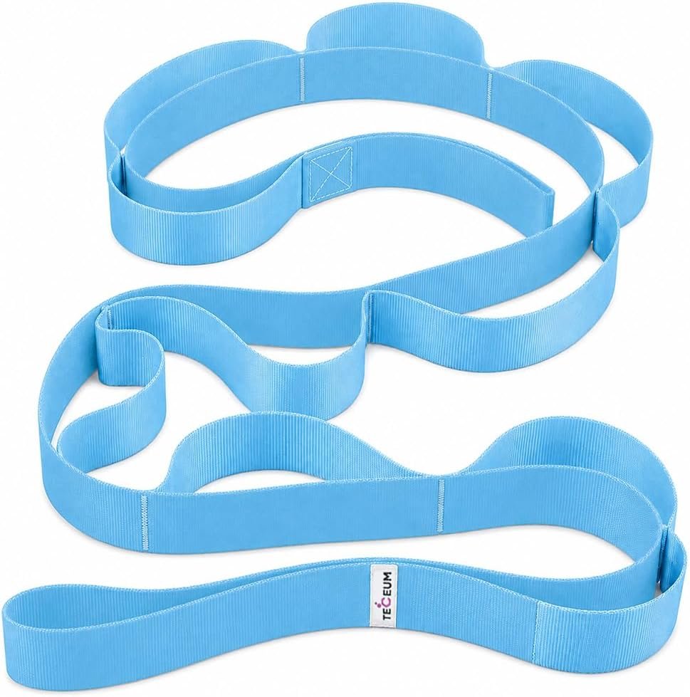 TECEUM Stretching Strap with 10 Loops for Physical Therapy & Rehab