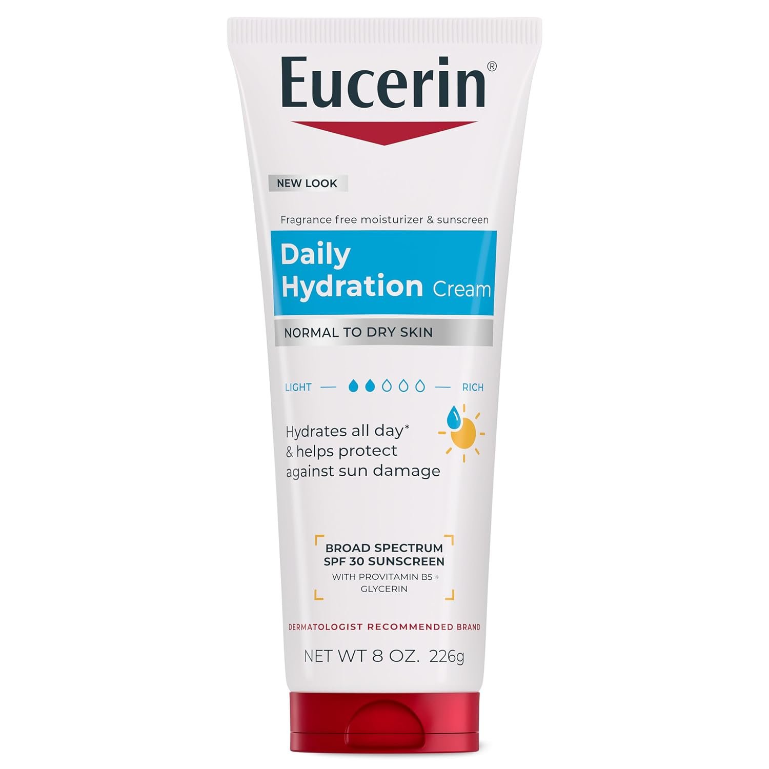 Eucerin Daily Hydration Cream SPF 30, 8 OZ