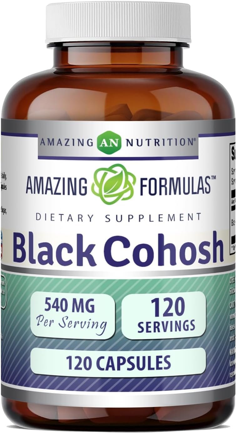 Amazing Formulas Black Cohosh Supplement | 540 Mg per Serving | Capsules | Non-GMO | Gluten-Free | Made in USA (1 Pack | 120 Count)