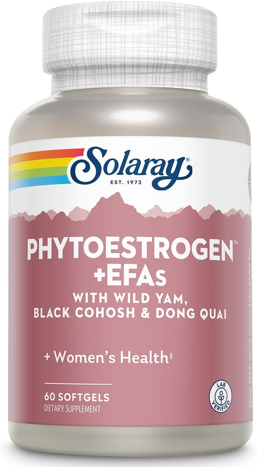 SOLARAY PhytoEstrogen Plus EFAs, 60 Softgels
