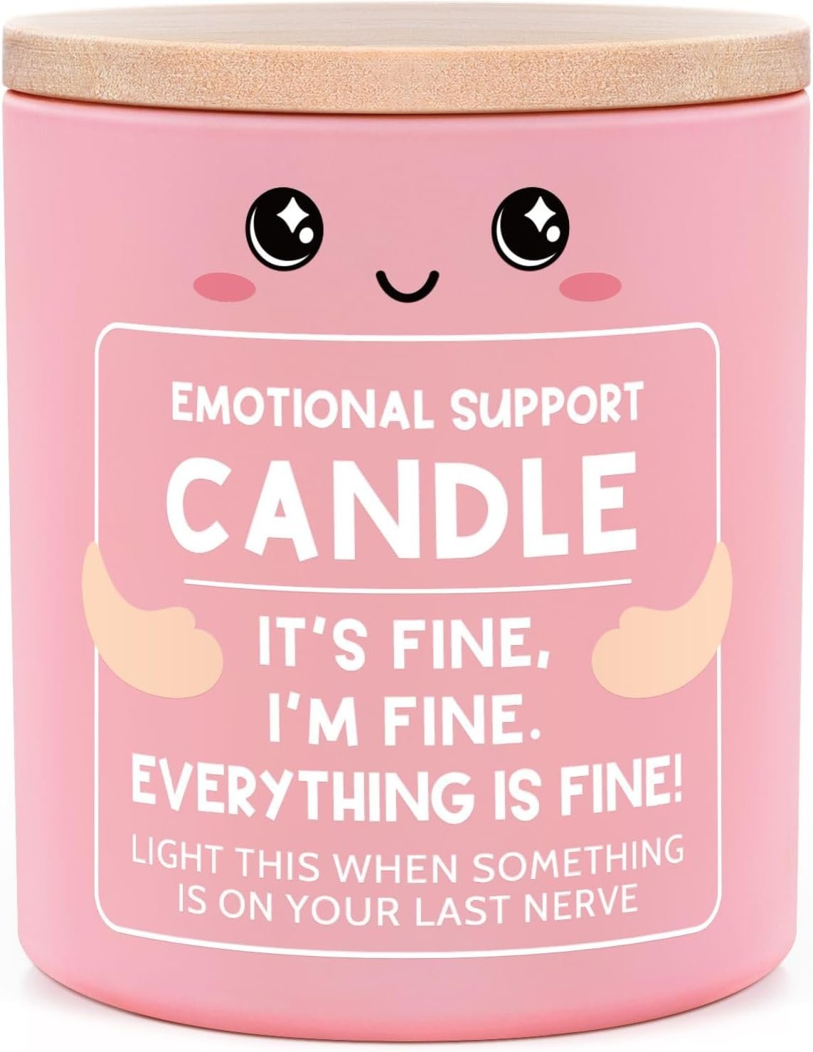 Funny Emotional Support Candle for Women, Self Care, White Elephant Gifts