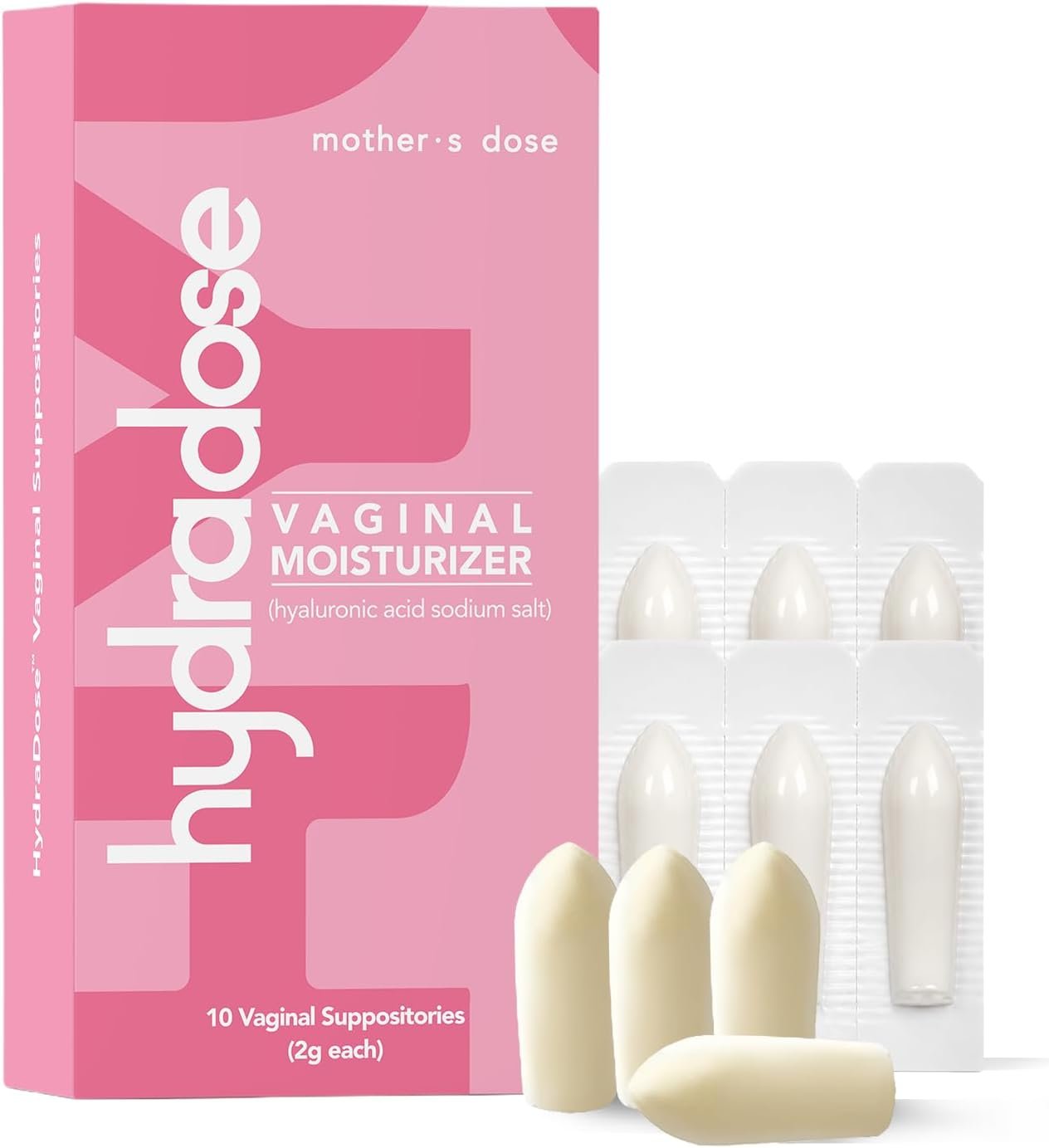 Mother’s Dose HydraDose Hyaluronic Acid Vaginal Moisturizer Suppository