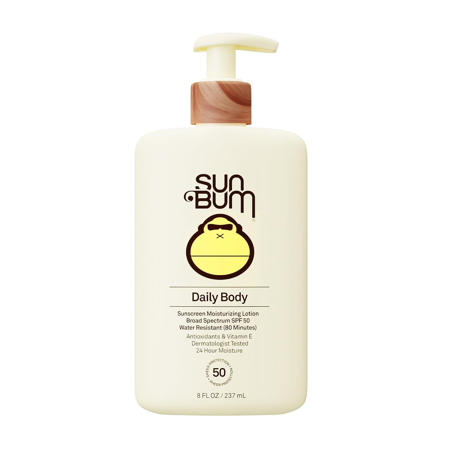 Sun Bum Daily SPF 50 Sunscreen Body Lotion with Vitamin E – 8 oz