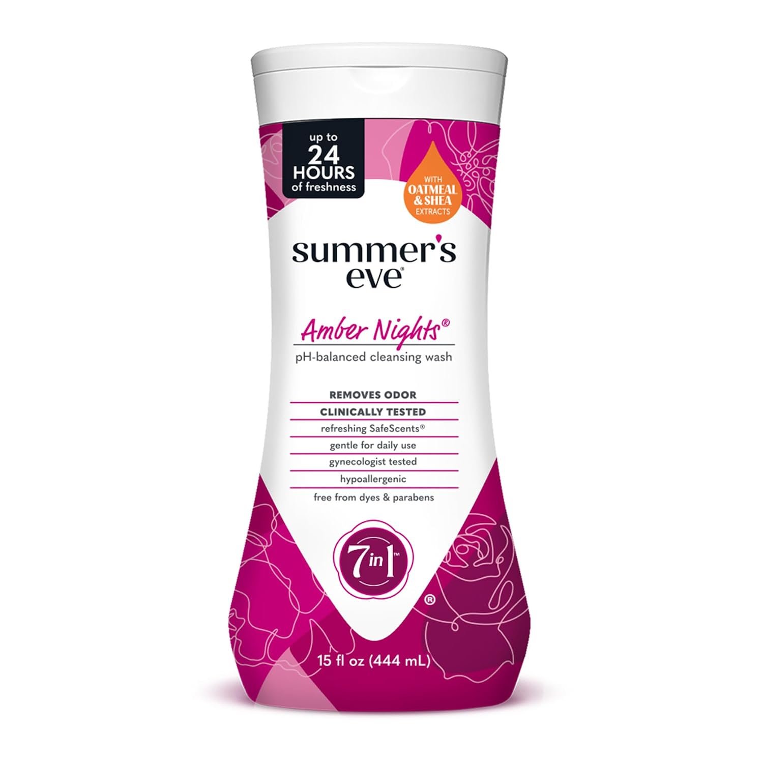 Summer’s Eve All-Over Daily Feminine Wash, Amber Nights, 15 Fl Oz