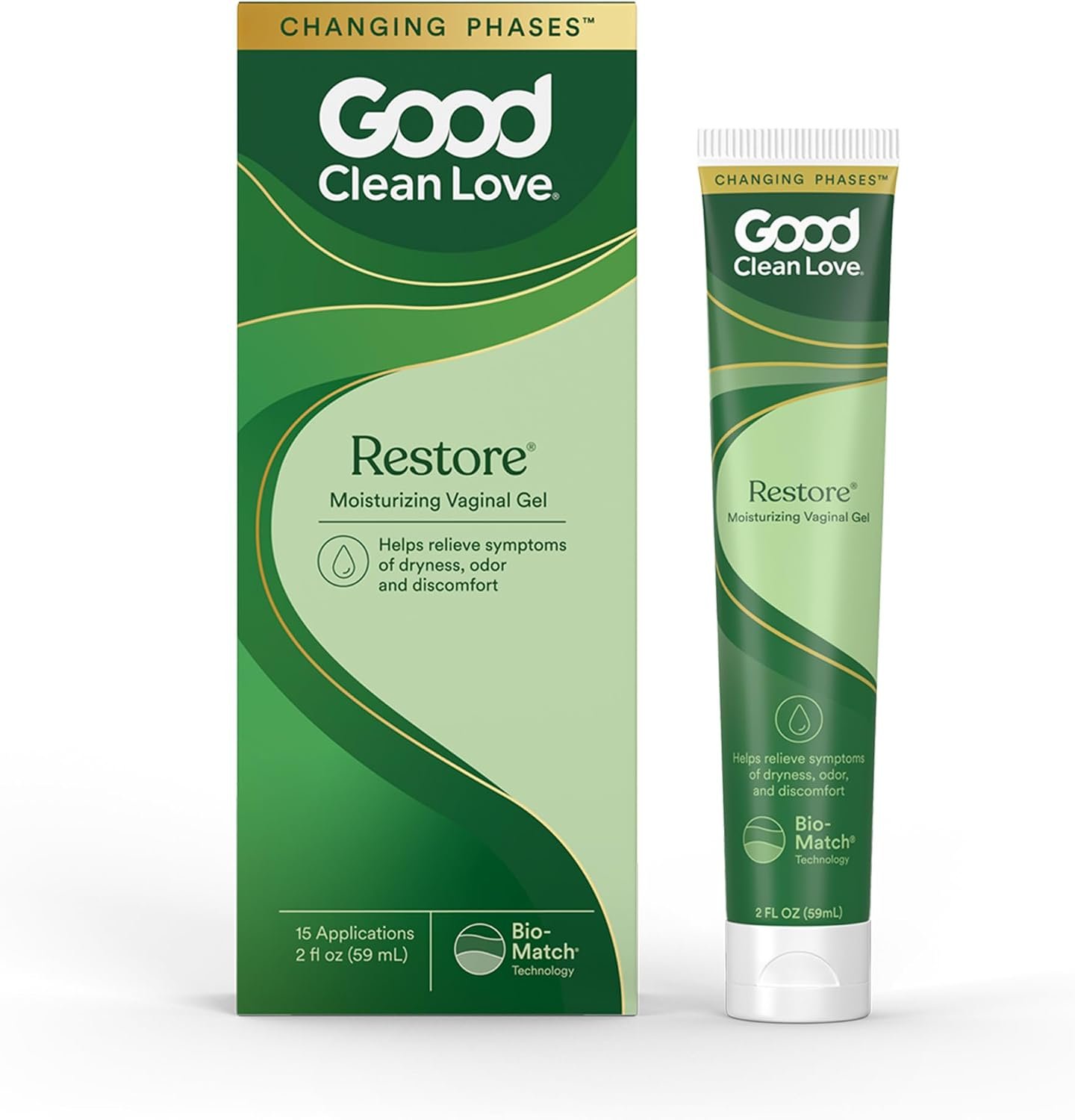 Good Clean Love Restore Moisturizing Vaginal Gel pH-Balanced, 2 Oz (1-Pack)