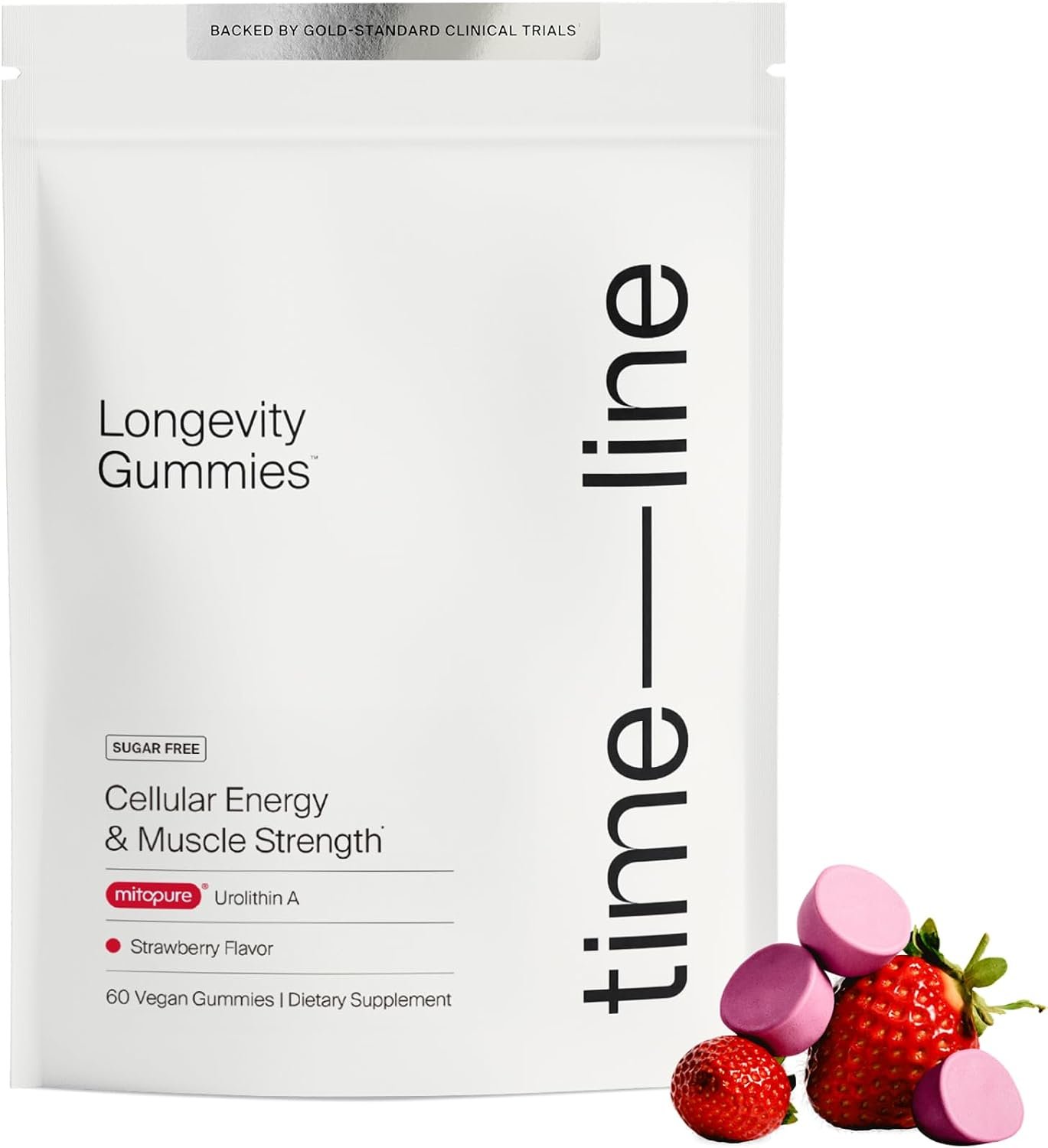 Timeline Mitopure Urolithin A Supplement Gummies – Clinically Proven Support for Healthy Aging Cellular Energy Muscle Strength and Longevity