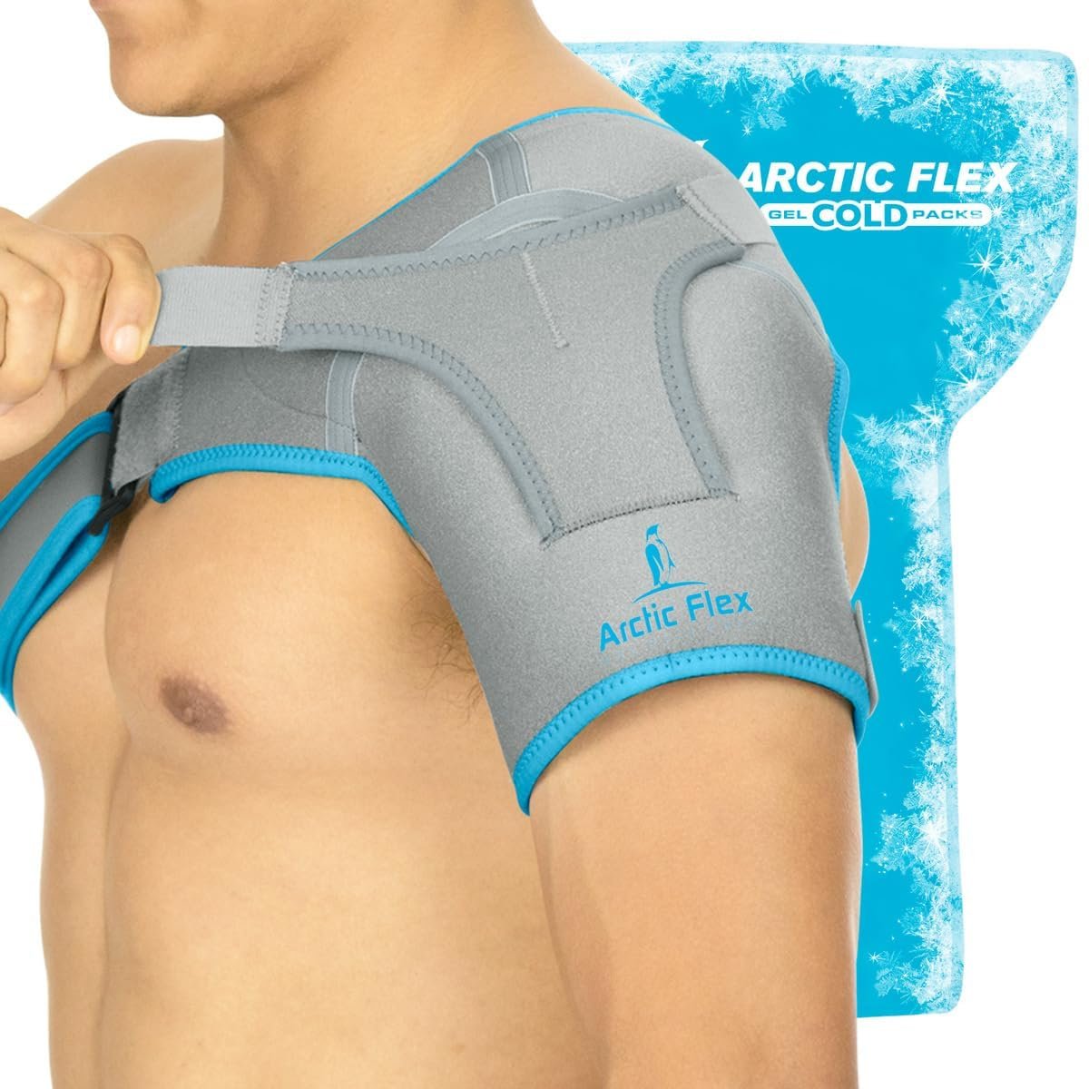 Arctic Flex Shoulder Ice Pack Brace – Rotator Cuff Cold Gel Wrap Therapy