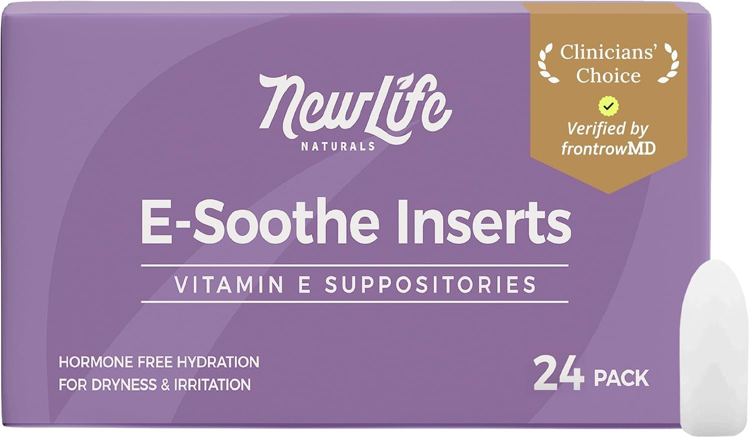 NewLife Naturals ESoothe Vitamin E Suppositories for Women – 24 Count