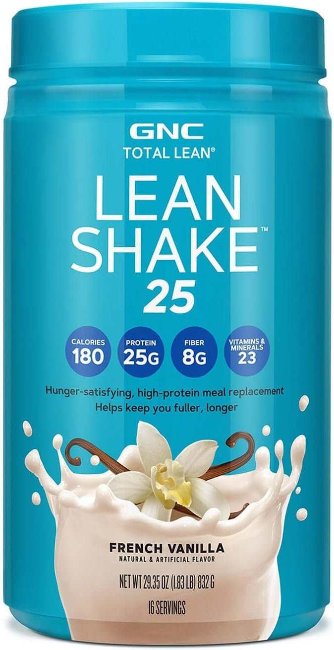 GNC Total Lean Lean Shake 25, French Vanilla, 16 Servings