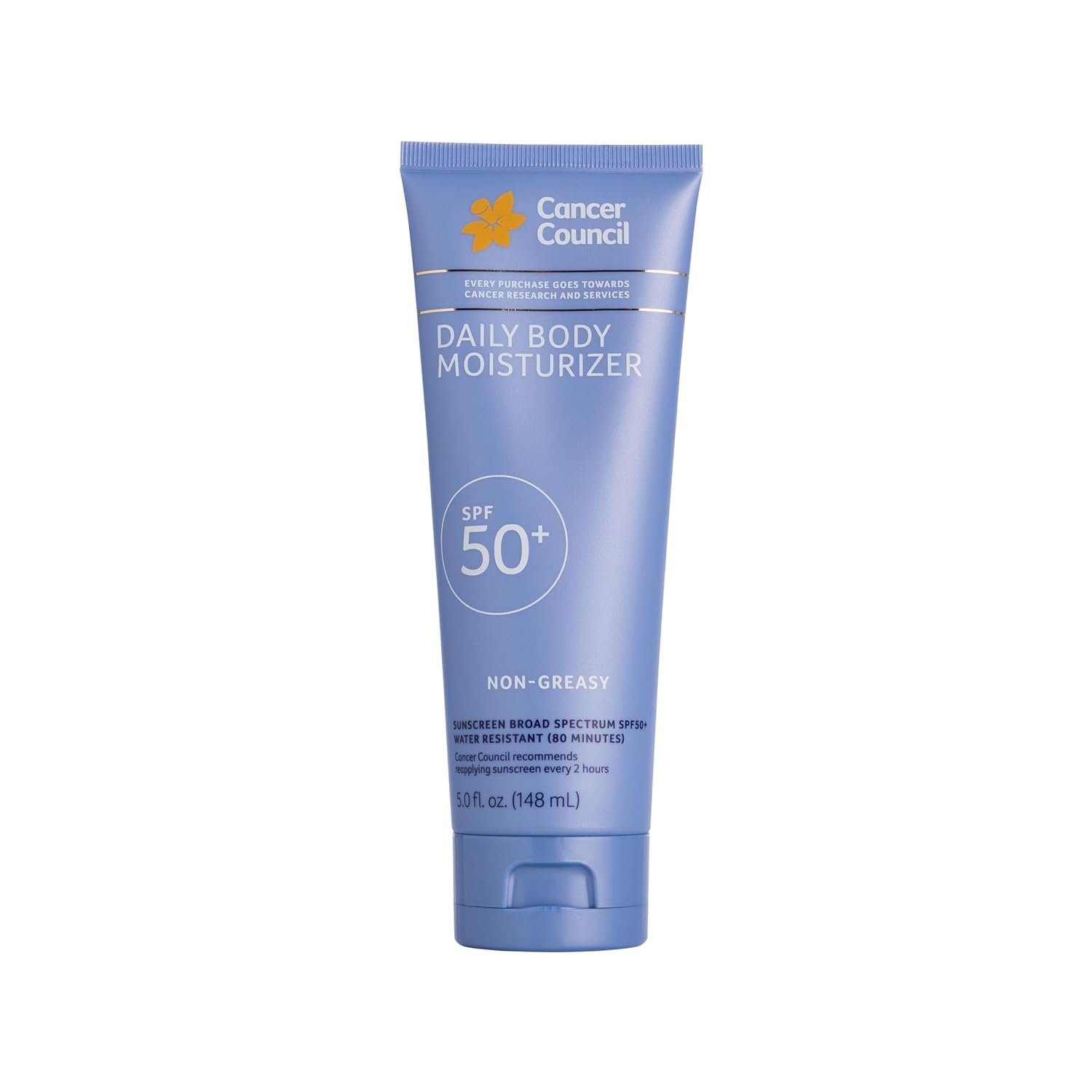 Cancer Council Sunscreen Body Lotion Moisturizer SPF 50+, Aloe Vera, 150 mL