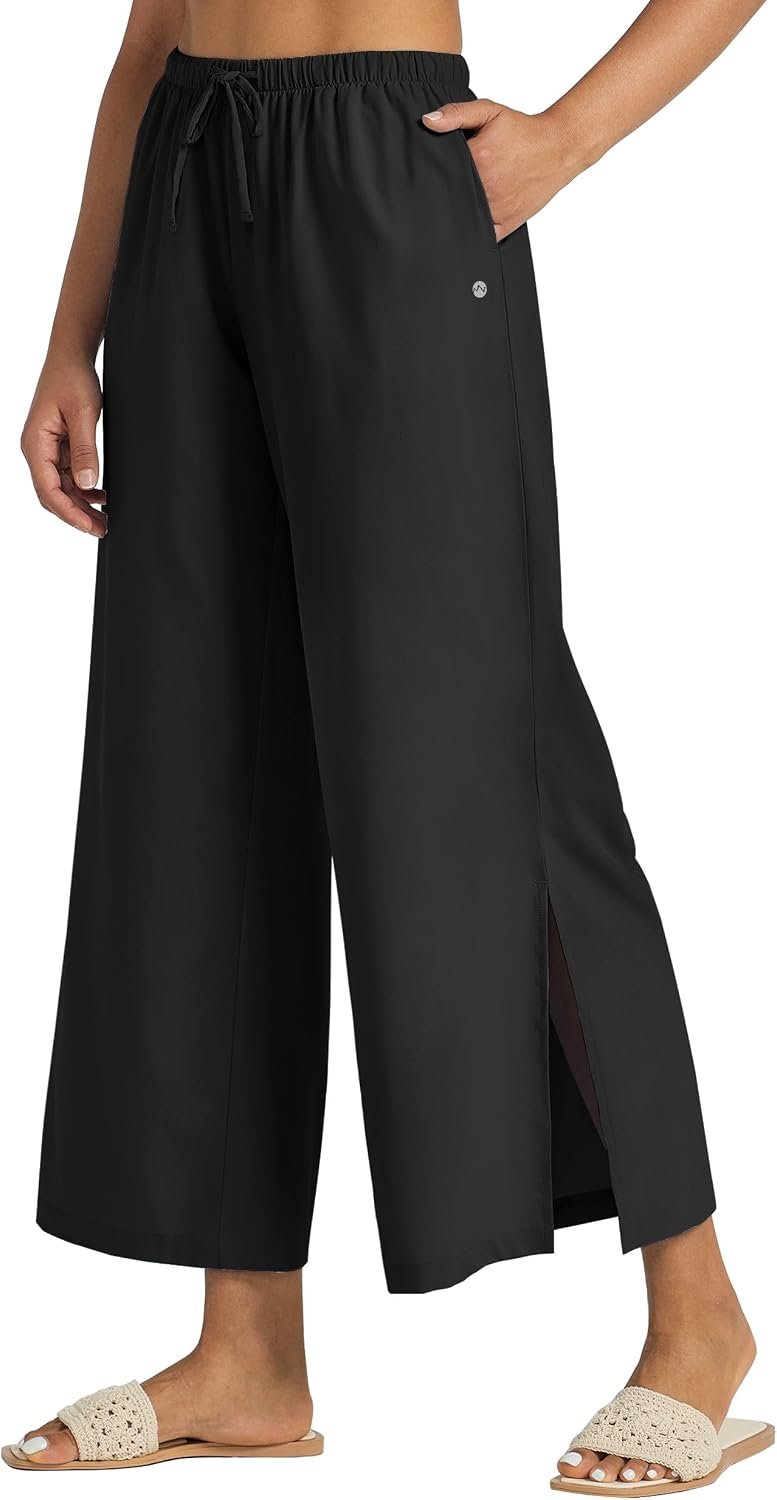 Willit Women’s Wide Leg Pants UPF 50+ Swim Beach Pants Lightweight Travel Pants Quick Dry Sun Protective
