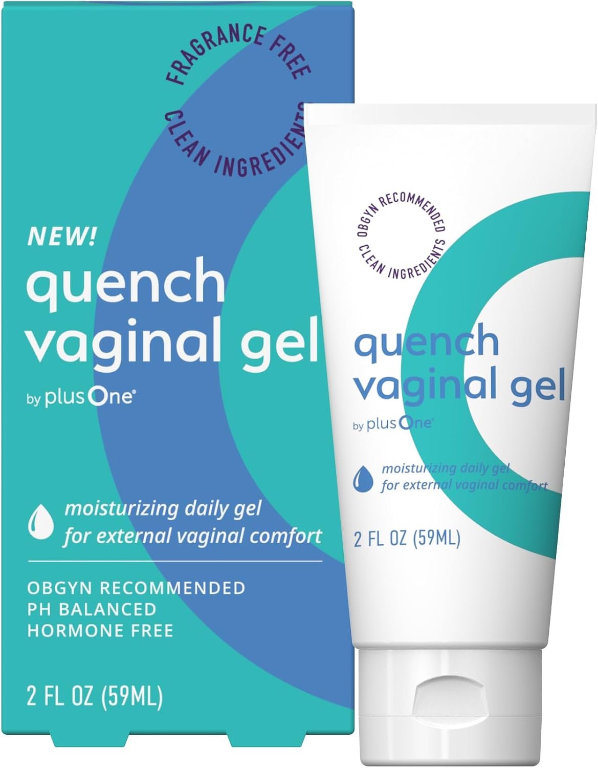 PlusOne Long Lasting Vaginal Moisturizer Gel – Hyaluronic Acid, 2 Fl oz