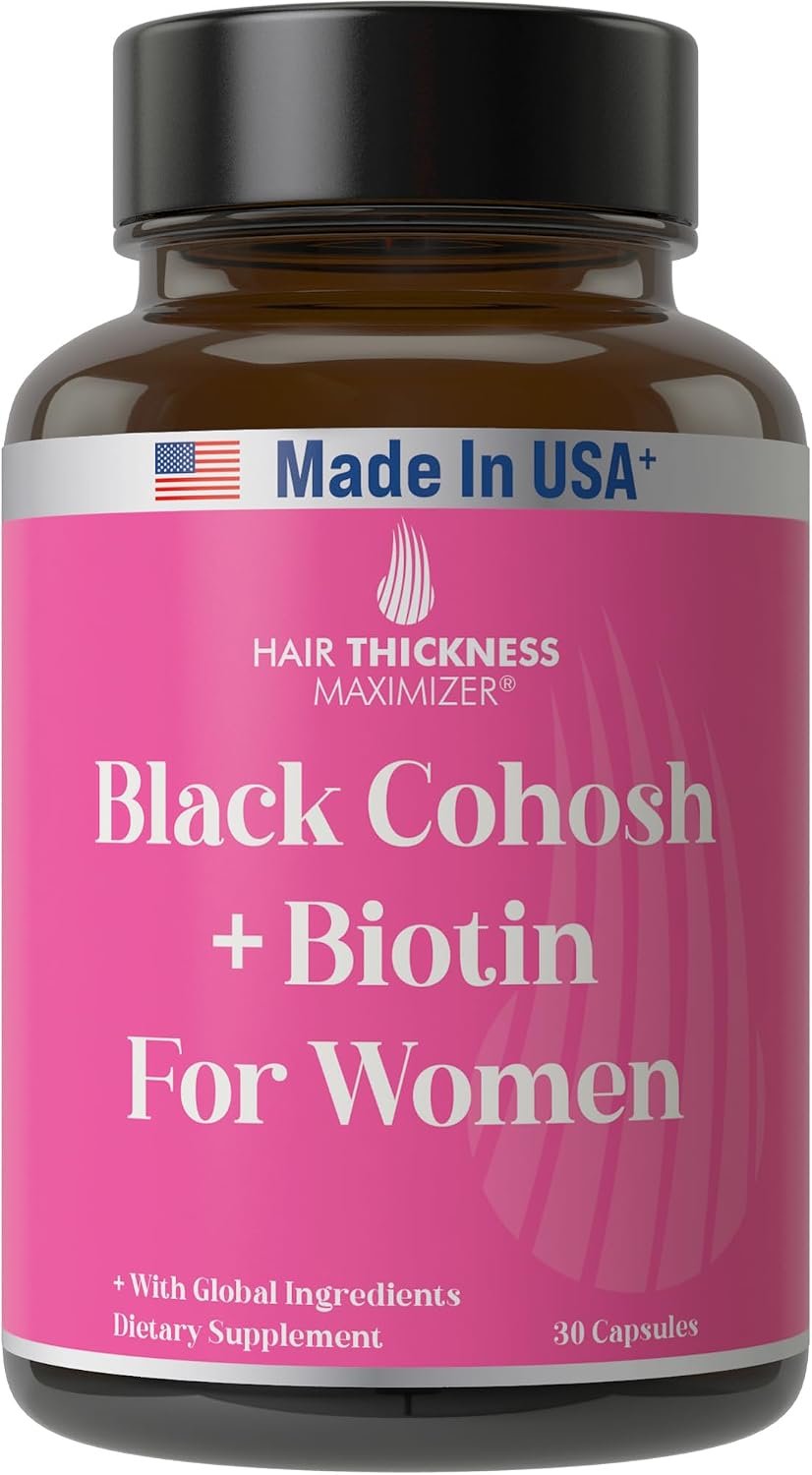 USA Made Black Cohosh + Biotin + Chasteberry Hair Vitamins for Women
