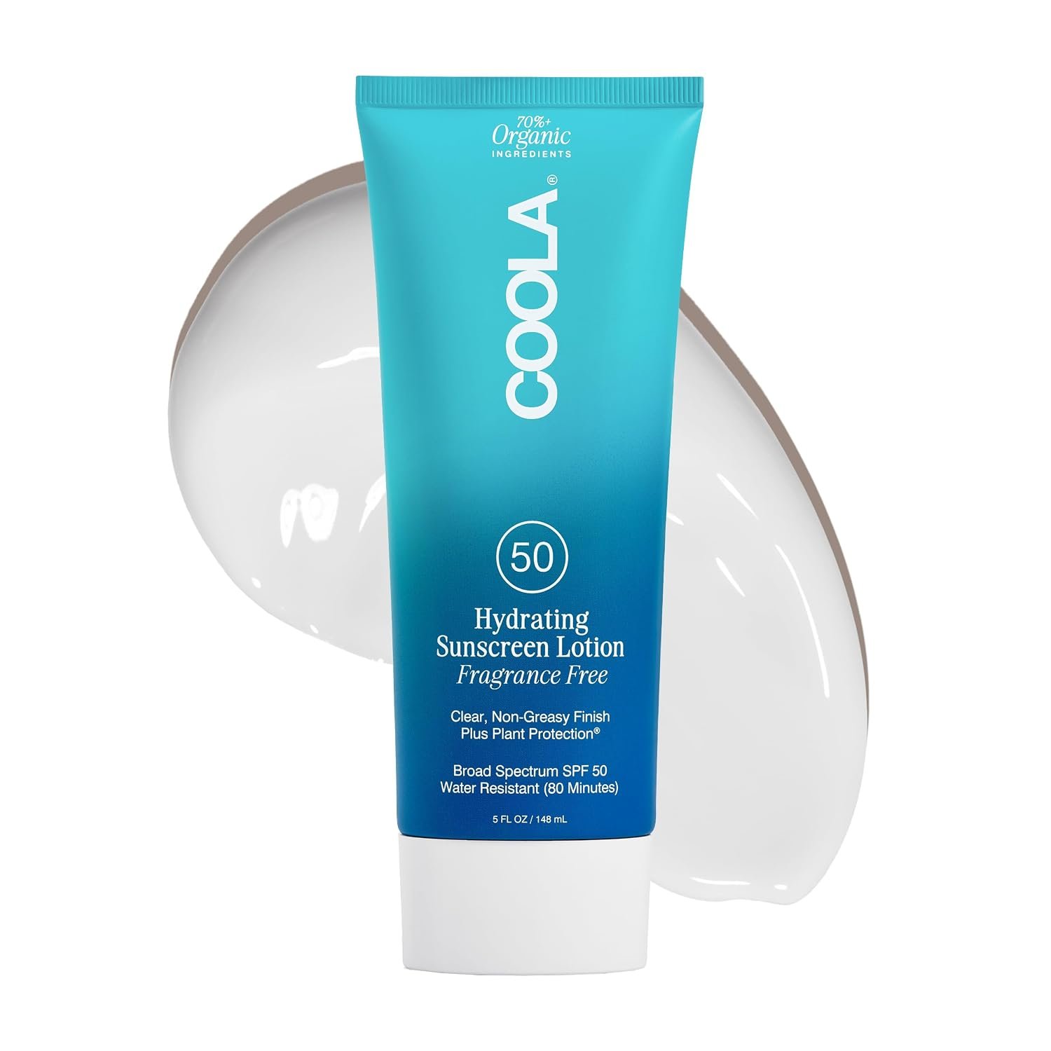 COOLA Hydrating SPF 50 Sunscreen Lotion, Fragrance Free, 5 oz