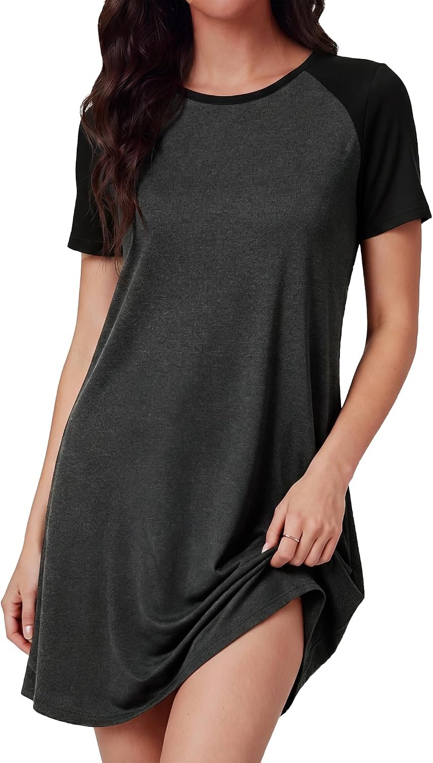 PATPAT Nightgowns for Women Bamboo Viscose Sleep Shirt Cooling Pajamas
