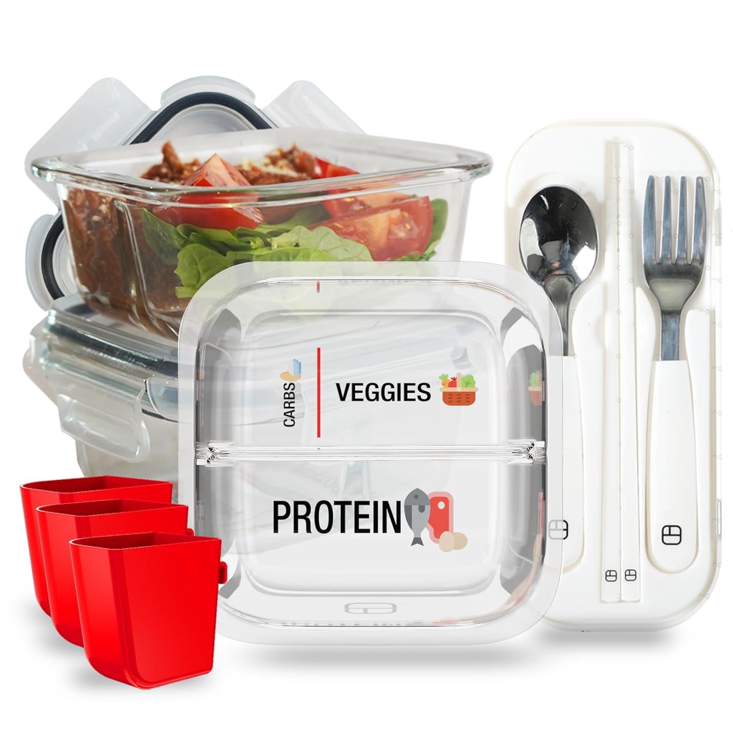 Bariatric Meal Prep Containers, Portion Control Containers