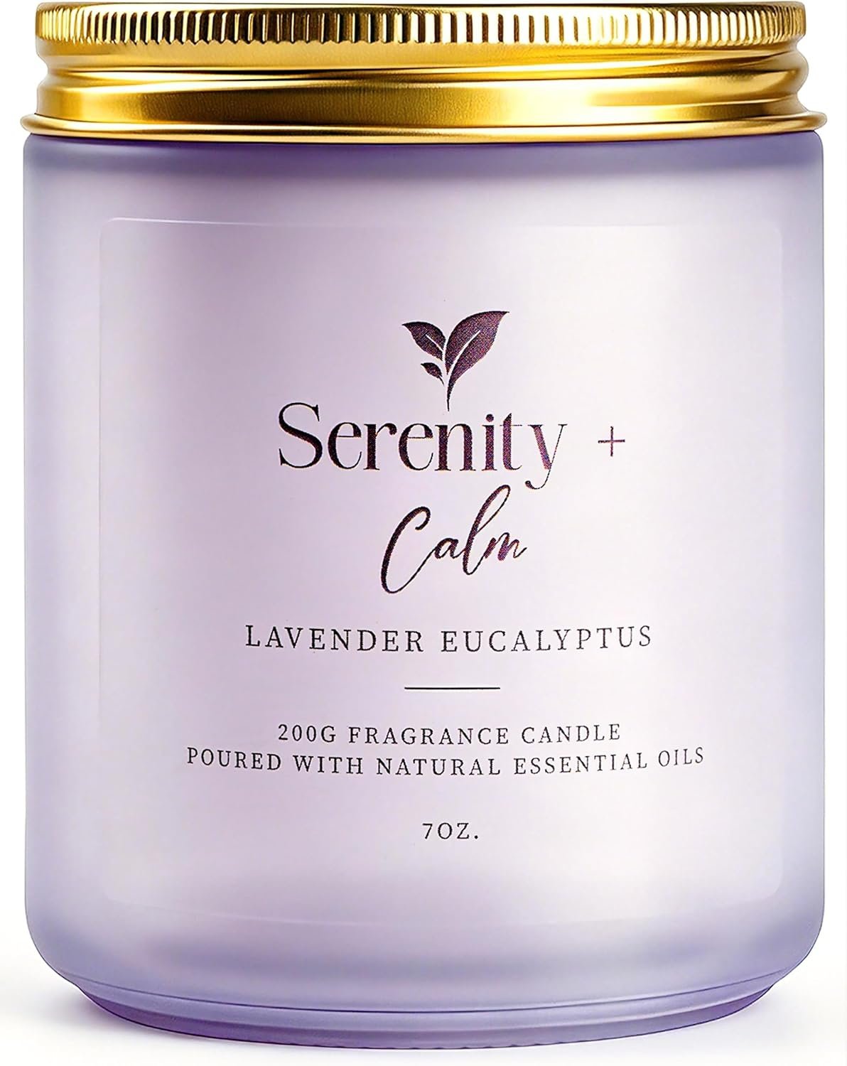 Lavender Eucalyptus Scented Candles for Women, Stress Relief Gift, 7 oz