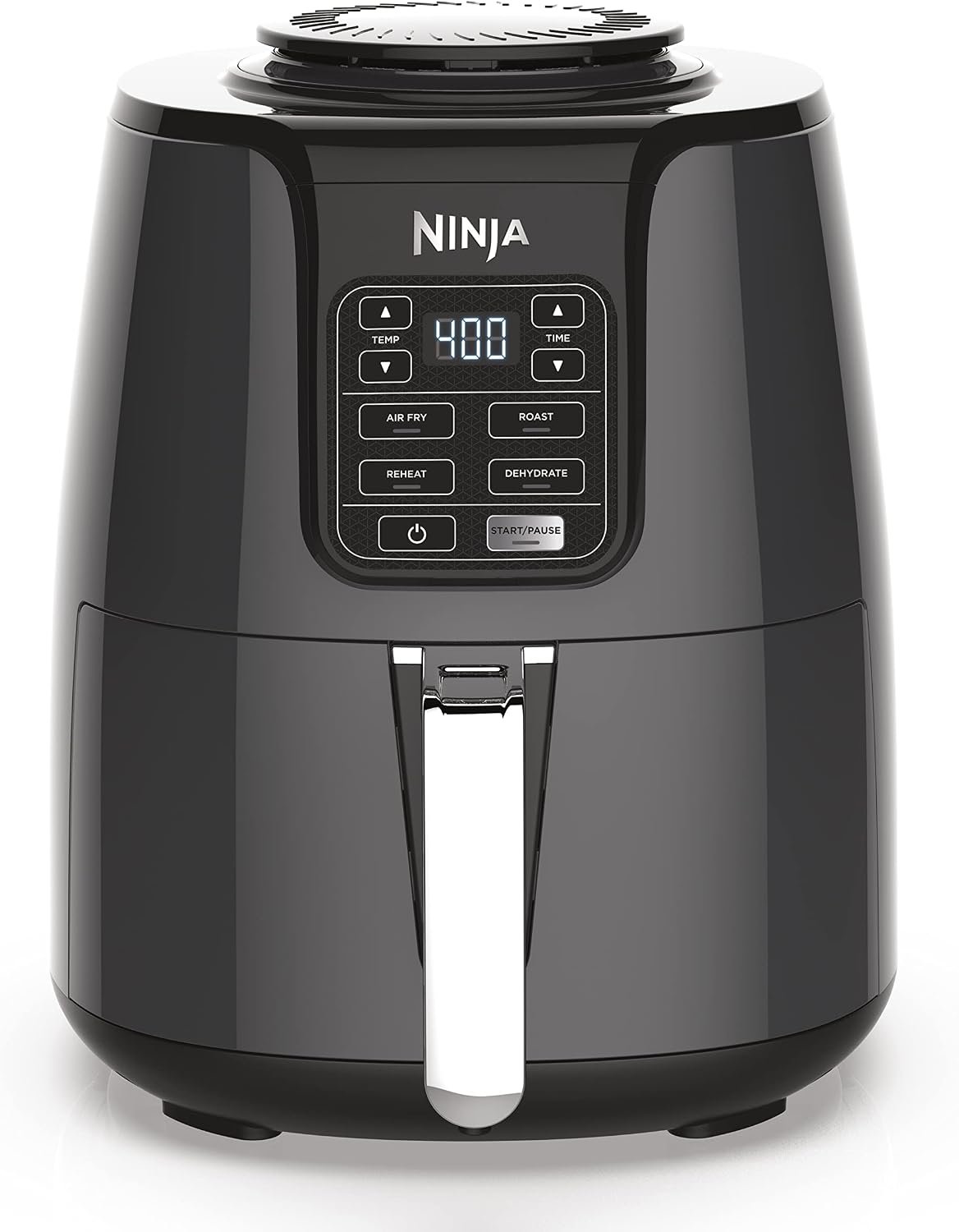 Ninja AF101 Air Fryer, 4 Qt Capacity, 4-in-1 Crisp, Roast, Reheat, Dehydrate, Dishwasher Safe Parts, 105°F-400°F, 1550 Watt, Grey