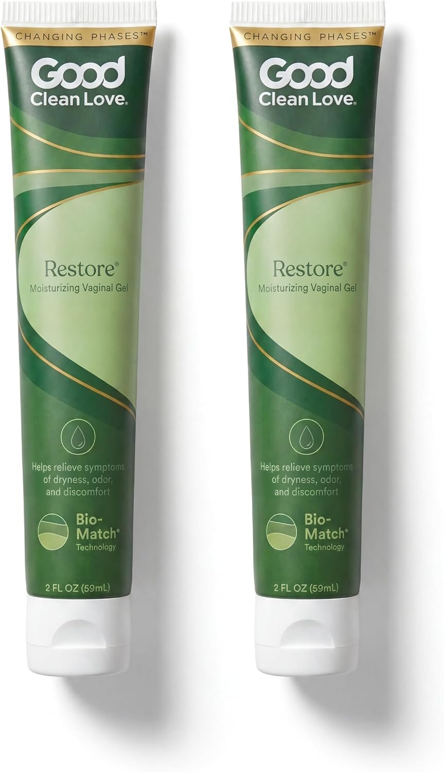 Good Clean Love Restore Moisturizing Vaginal Gel pH-Balanced, 2 Oz (2-Pack)