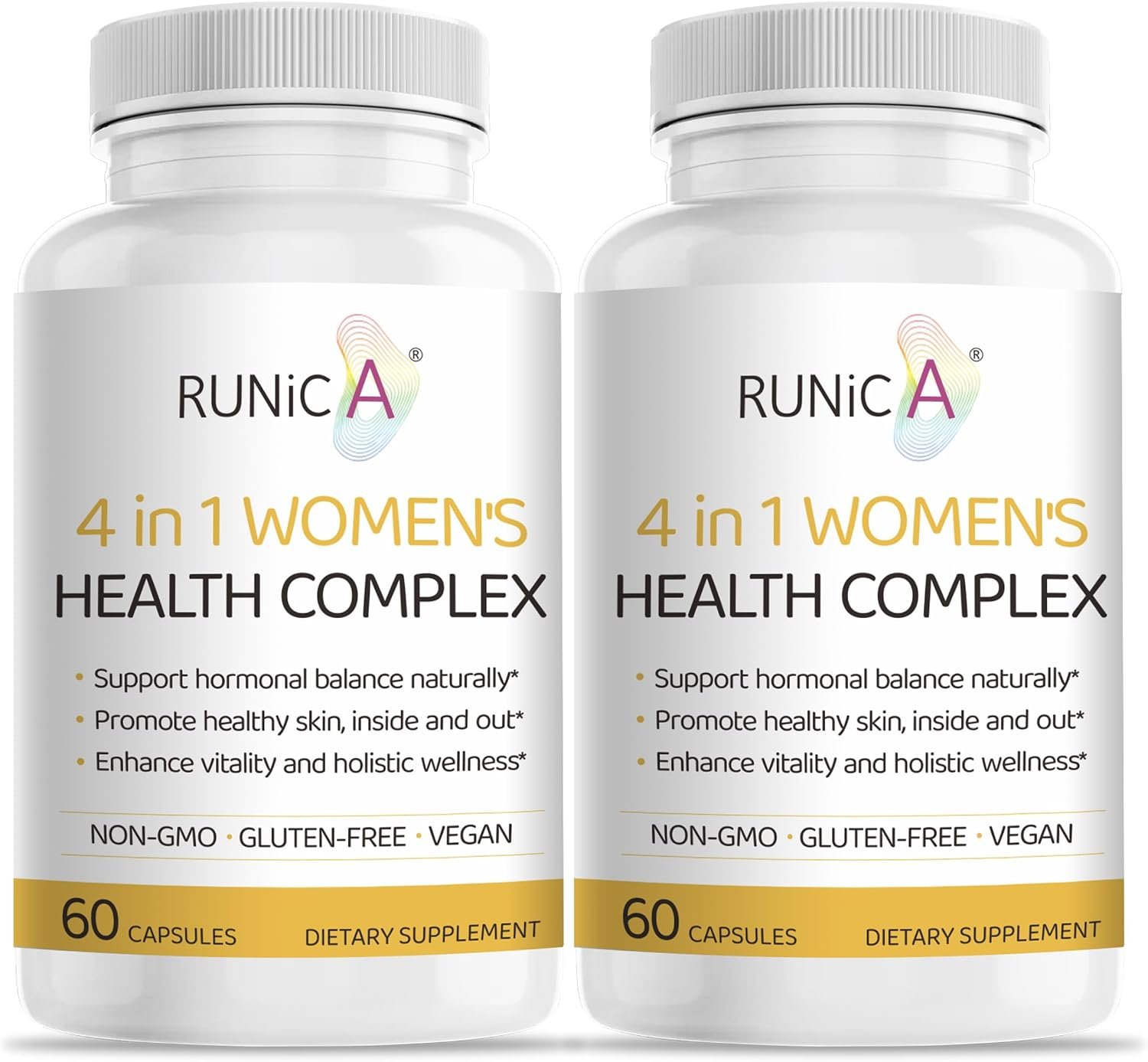 4in1 Women’s Hormone & Beauty Complex | Menopause Relief Supplement for Hot Flashes, Night Sweats & Mood | Soy Isoflavones, Pueraria, Rosehip & Evening Primrose – 60-Day Routine Bundle