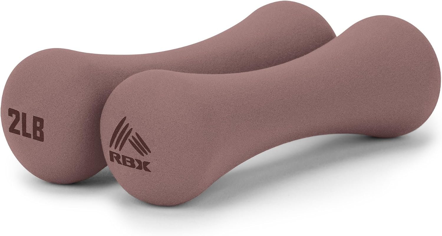 RBX Hand Weights, Neoprene Hand Weights for Home Workouts, Cardio & Strength Training, Home Gym Equipment