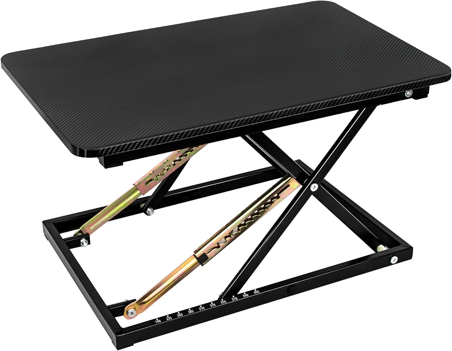 Standing Desk Converter, Height Adjustable Sit Stand Desk Converter, Fully Assembled Monitor Desk Riser for Standing or Sitting, Black, Pattern
