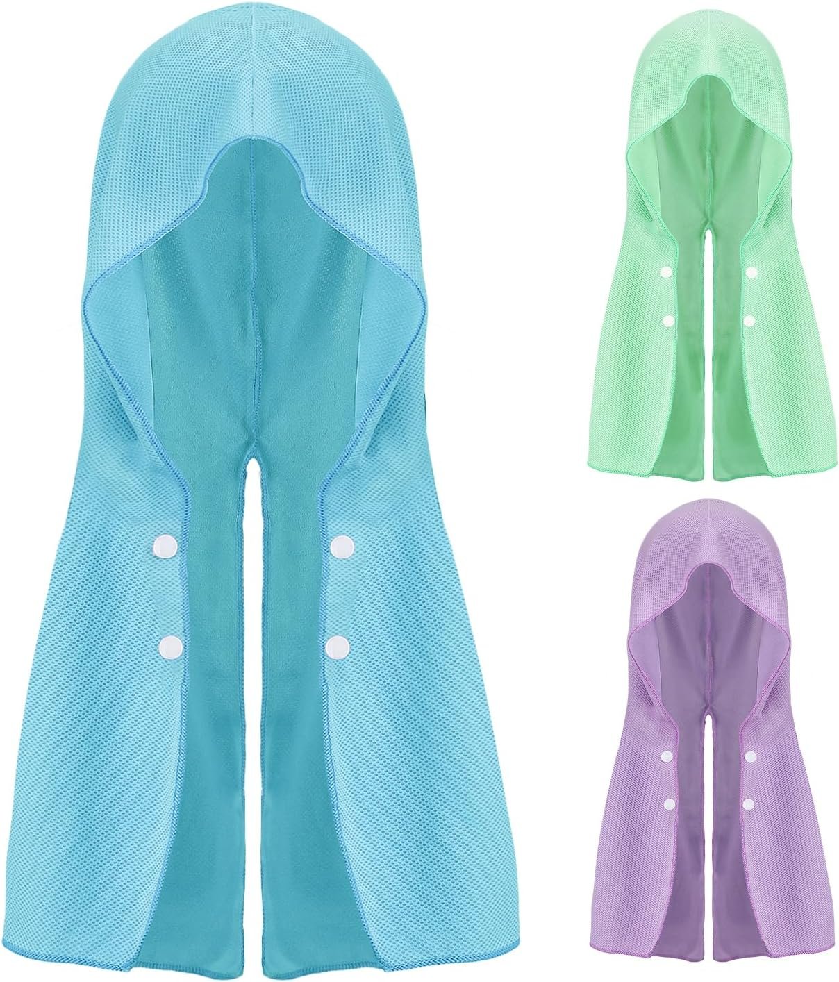 Acostop 3 Pcs Long Lasting Cooling Hoodie Towels for Neck and Face