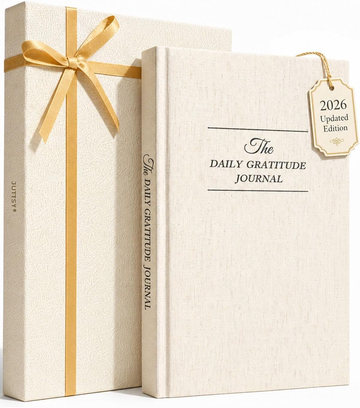 2026 Daily Gratitude Journal – Guided Gratitude Practice for Women & Men, 2 Fresh Prompts Every Day, Mindfulness, Happiness & Daily Reflection, Undated Affirmation Journal with Gift Box