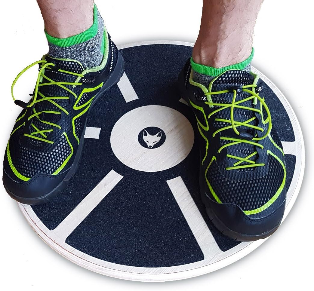 Wood Wobble Board (16″) — Includes Carry Bag for Protection — Balance Trainer — Wood — Rounded Smooth Edges — Balance Board Stability Trainer