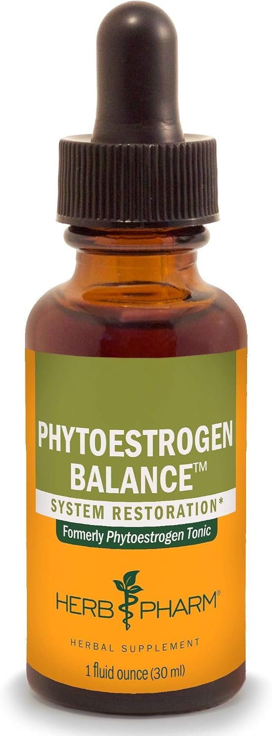 Herb Pharm Phytoestrogen Balance Liquid Herbal Formula: Female Reproductive System Support, Gluten-Free, Non-GMO, Vegan, Up to ~3 Week Supply, 1 oz