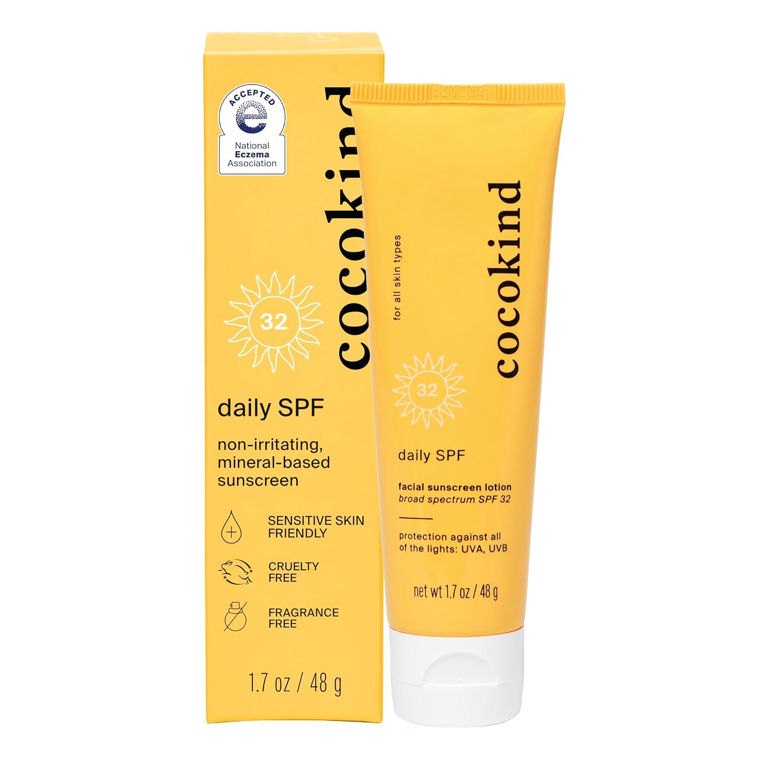 Cocokind Daily SPF Mineral Face Sunscreen, 1.7 Fl Oz