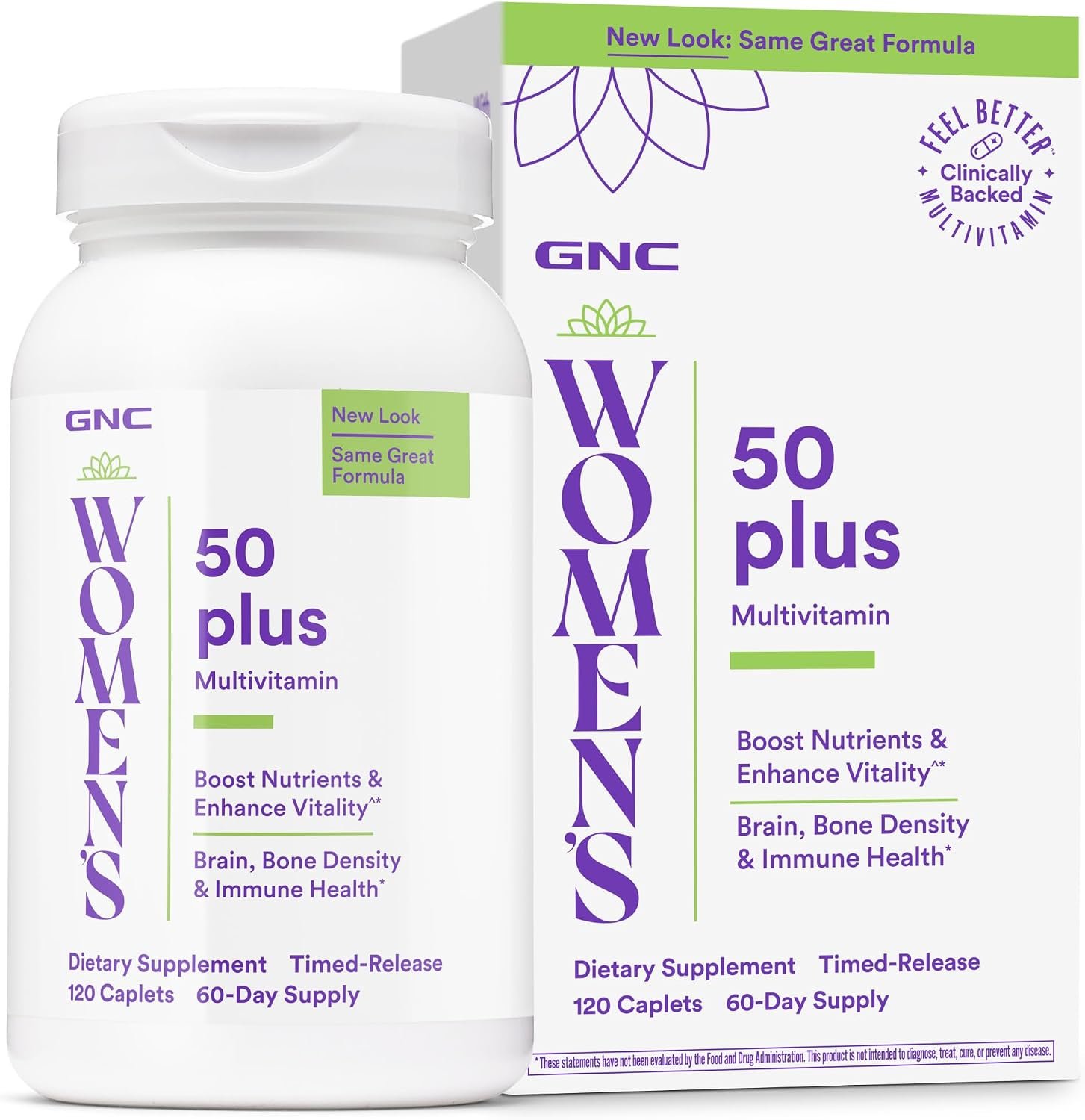 GNC Women’s 50 Plus Multivitamin V2, 120 Count, 60 Servings