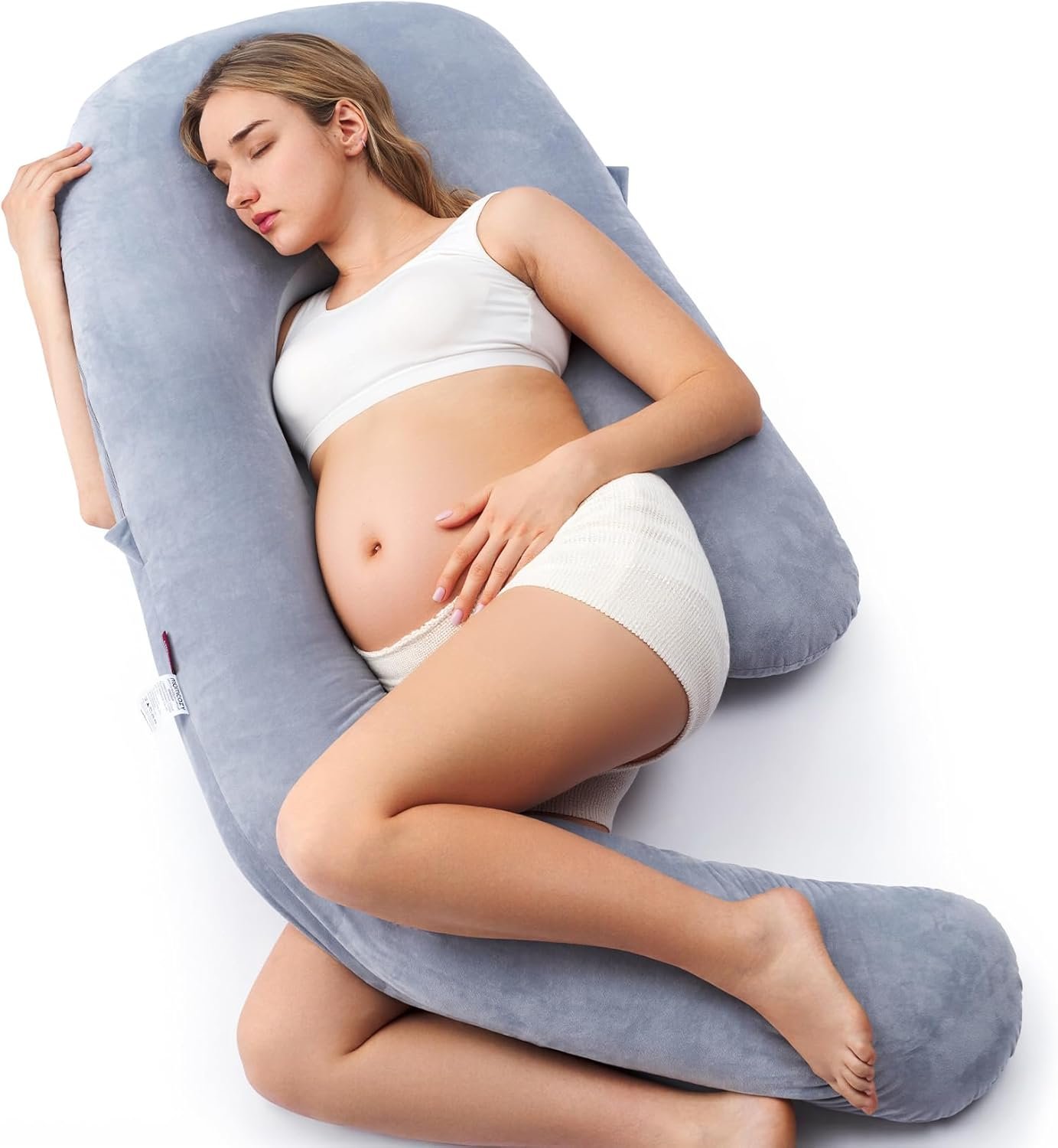 Momcozy Pregnancy Pillow for Sleeping – Dreamlign U Pro Maternity Pillow