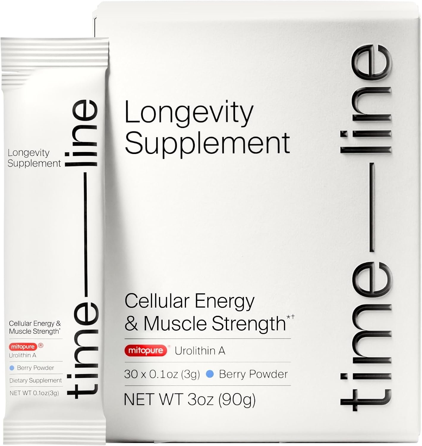 Timeline Mitopure Urolithin A Supplement Powder 500 MG- Clinically Proven Support for Healthy Aging and Cellular Renewal – Mitoceutical for Muscle Support and Longevity