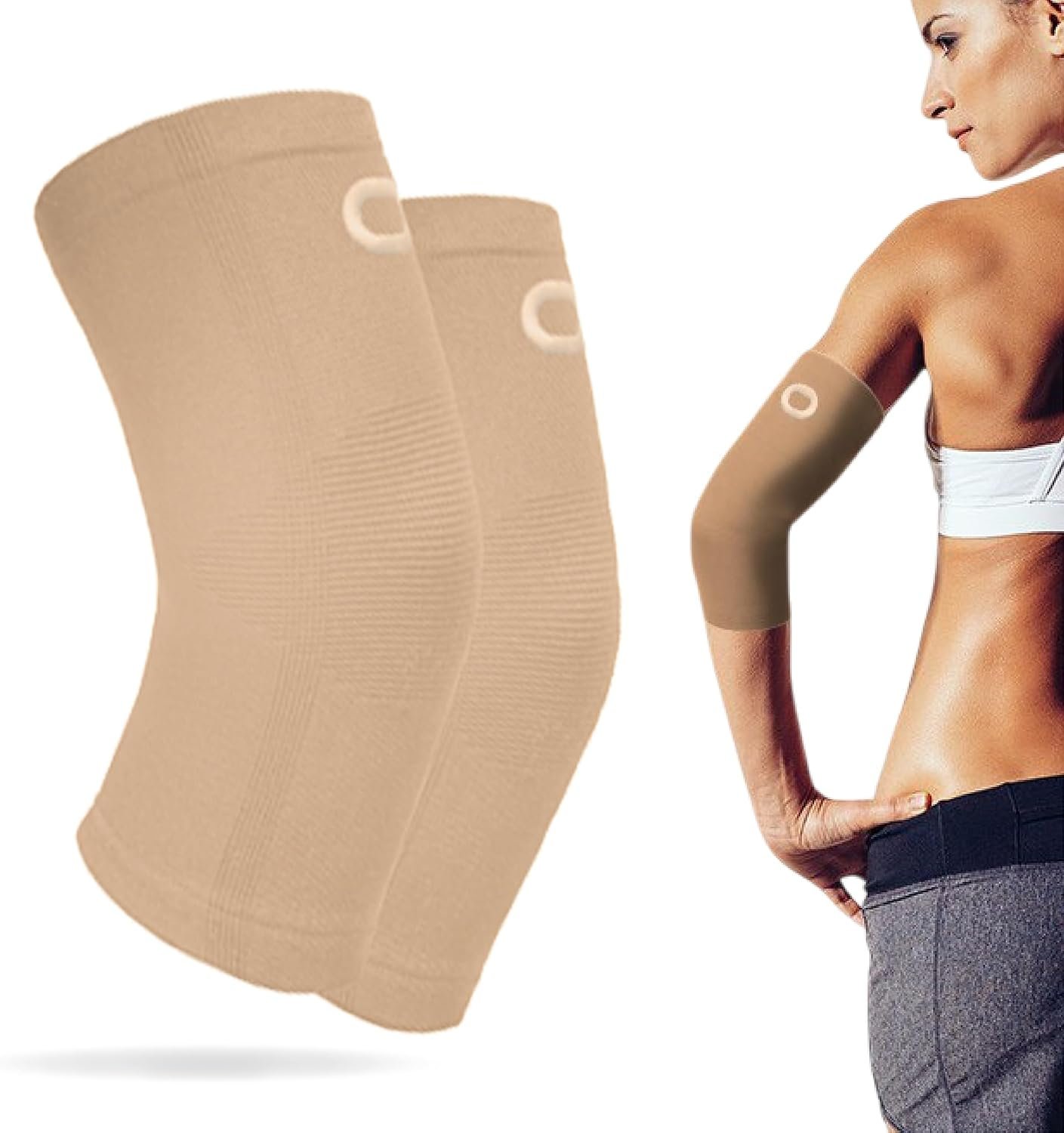 Elbow Brace for Women & Men (Pair) – Elbow Compression Sleeve for Tendonitis, Tennis Elbow & Golfers Elbow – Arm & Elbow Support for Arthritis, Bursitis, Weightlifting & Pain Relief