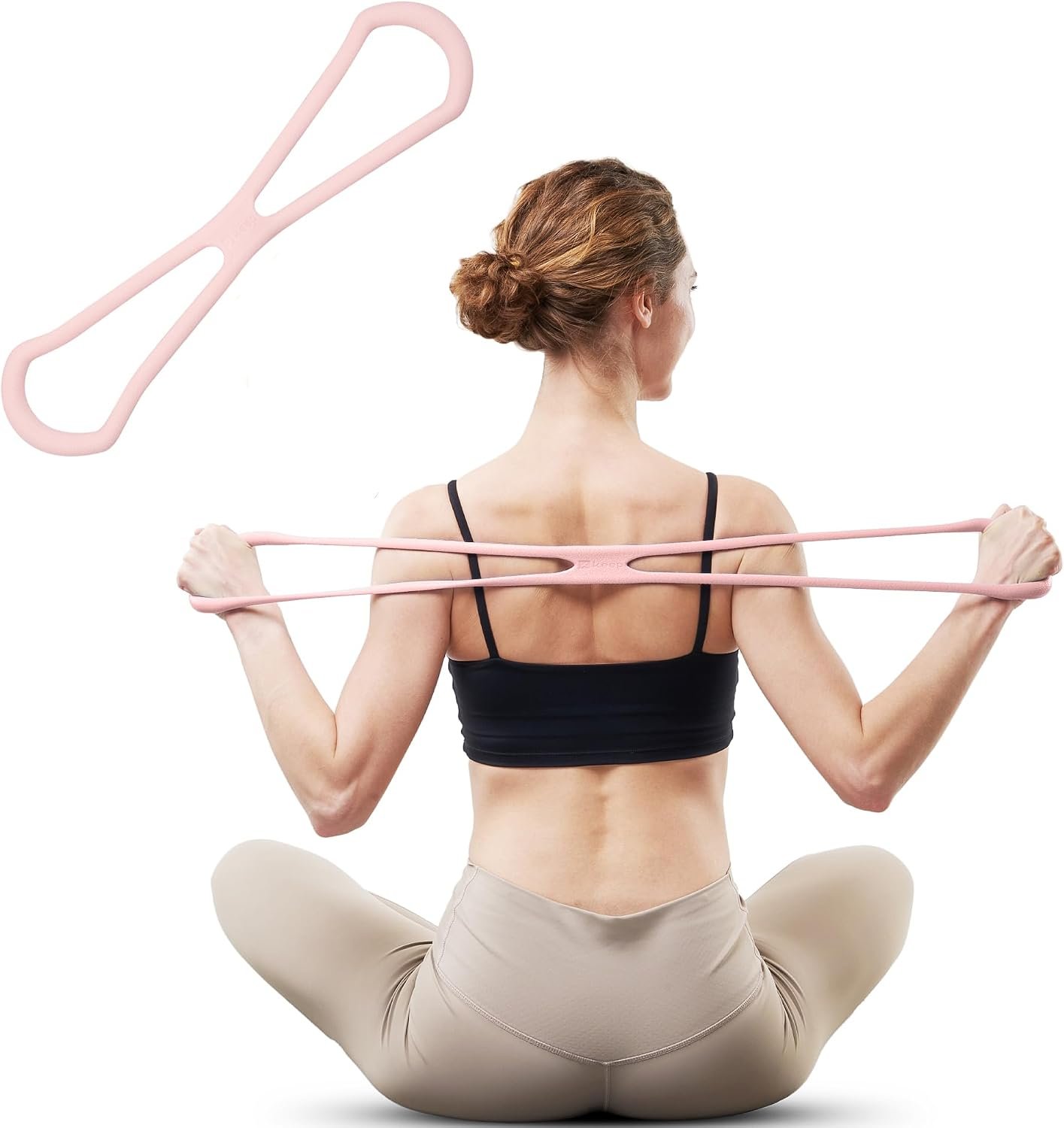 Keep Figure-8 Resistance Band – High Elasticity Exercise Band for Arm Toning, Shoulder & Core Stretching – Anti-Slip Grip Portable Fitness Equipment for Home Workout