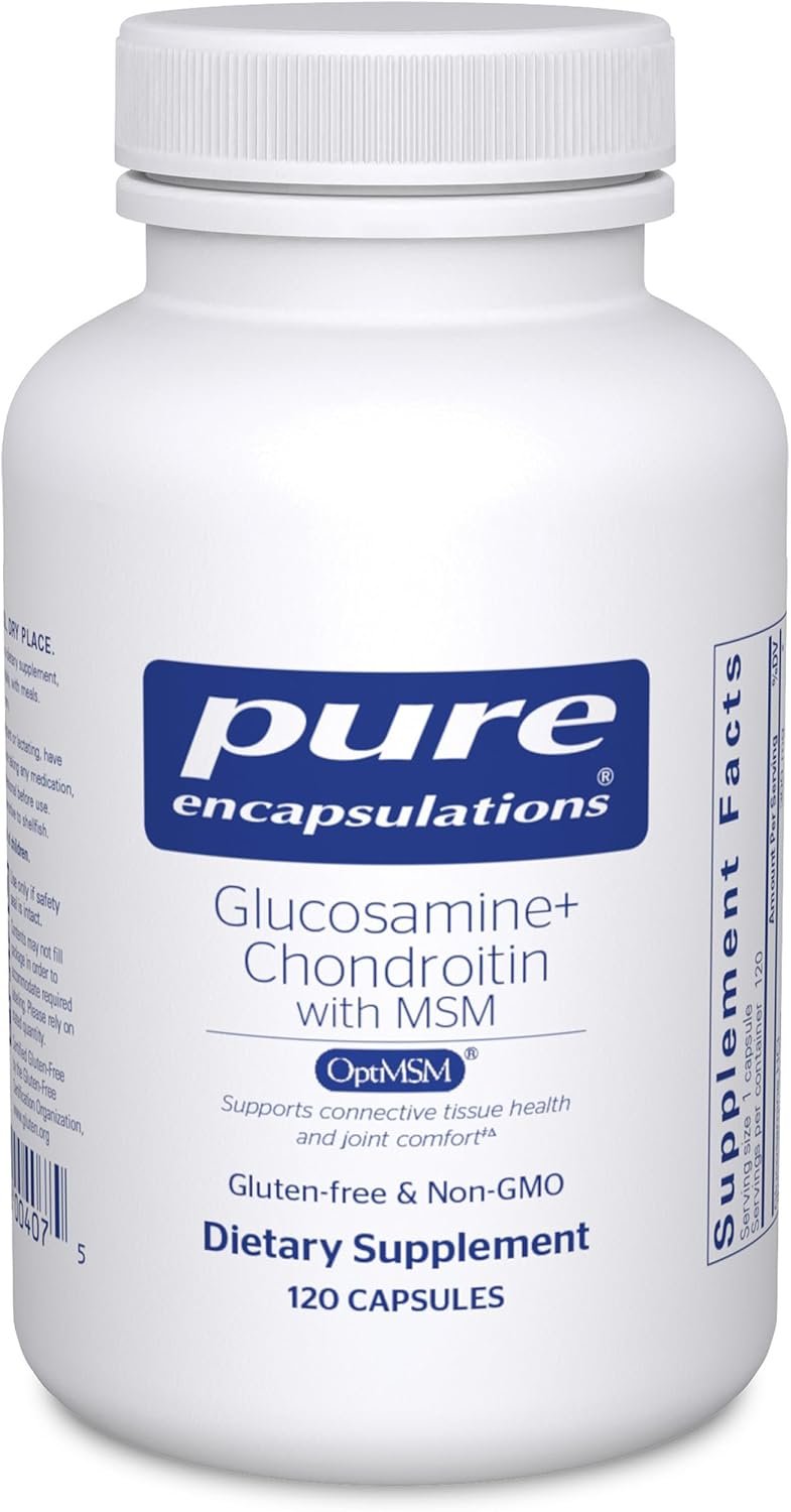 Pure Encapsulations Glucosamine Chondroitin with MSM, 120 Capsules
