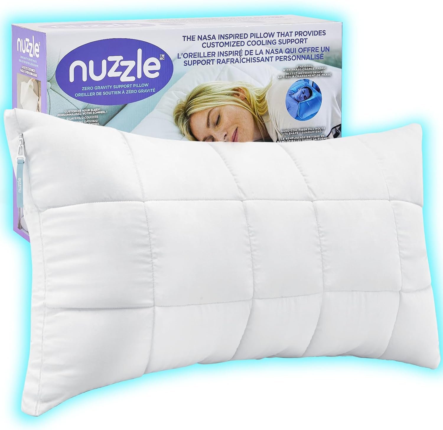 Nuzzle Pillow Queen Adjustable Neck Pillow,Soft Luxury Hotel Feel