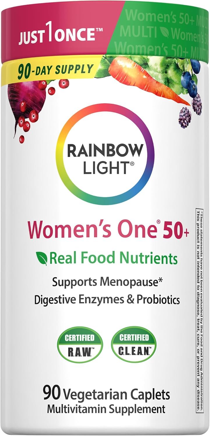 Rainbow Light Womens One + Multivitamin 50 Plus | 90 Caplets