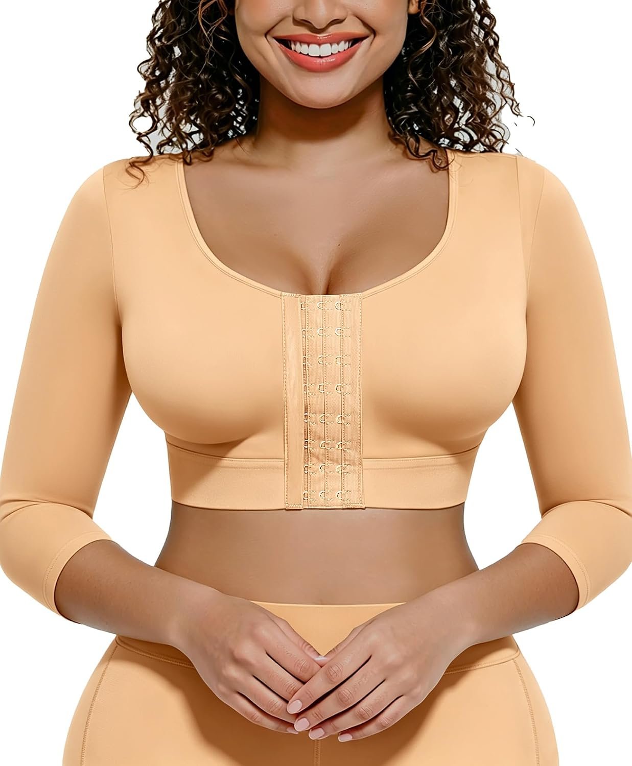 FeelinGirl Arm Compression Sleeve Women Post Surgery Front Closure Bra